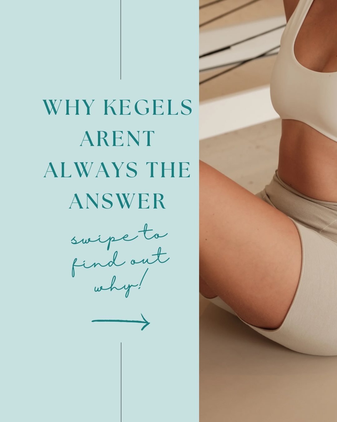 Kegels aren&rsquo;t always the answer.

Yes&mdash; they help when the pelvic floor is weak.
But sometimes the pelvic floor is actually too tight or uncoordinated, and more kegels can actually make symptoms worse.

Signs you may need a different appro
