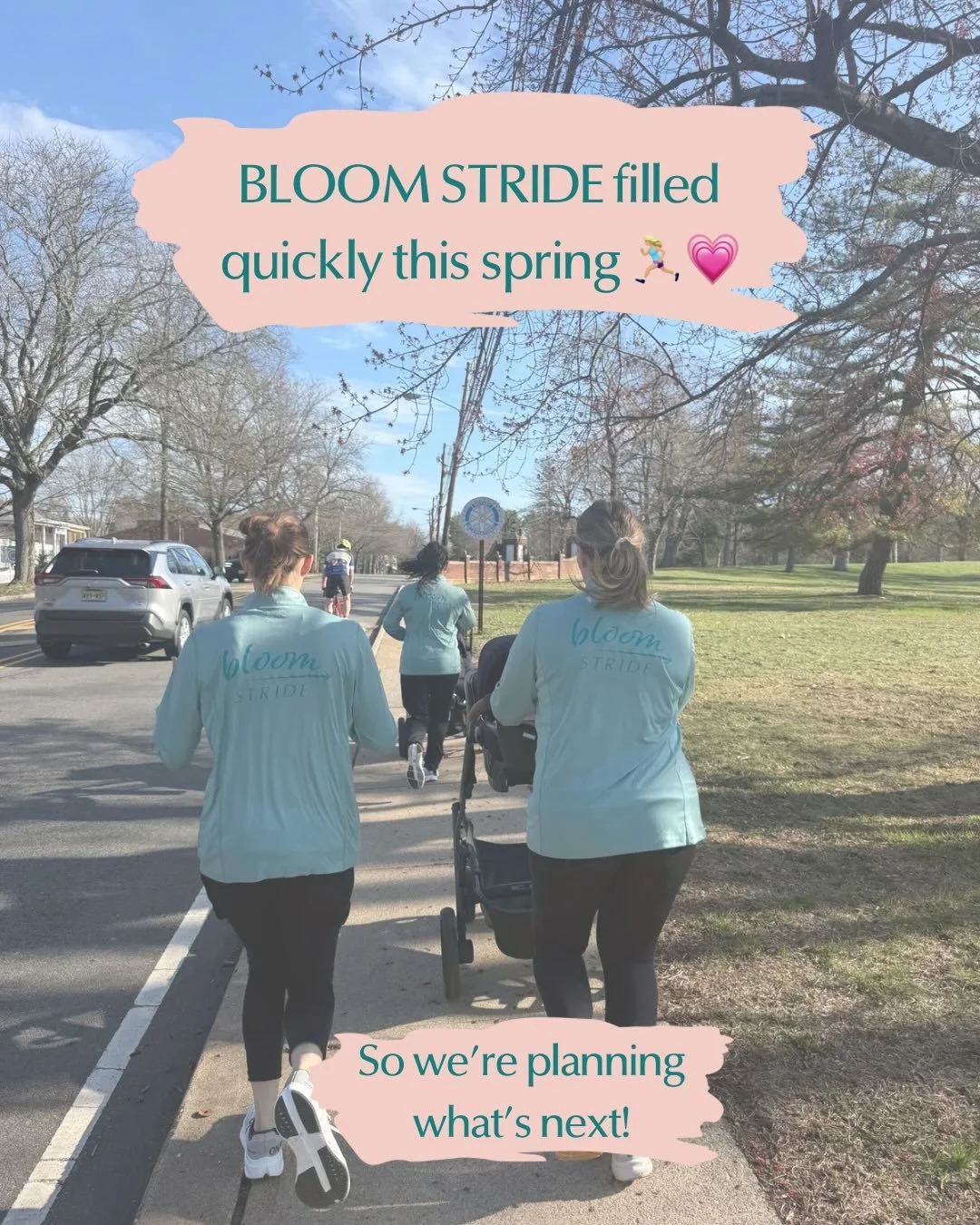 Bloom Stride filled faster than I expected this spring 🏃🏼&zwj;♀️💗
So I&rsquo;m planning what comes next &mdash; and I&rsquo;d love your input!

I&rsquo;m considering:
&bull; another Return-to-Run (walk:run) 4-week series
&bull; a progressive runni