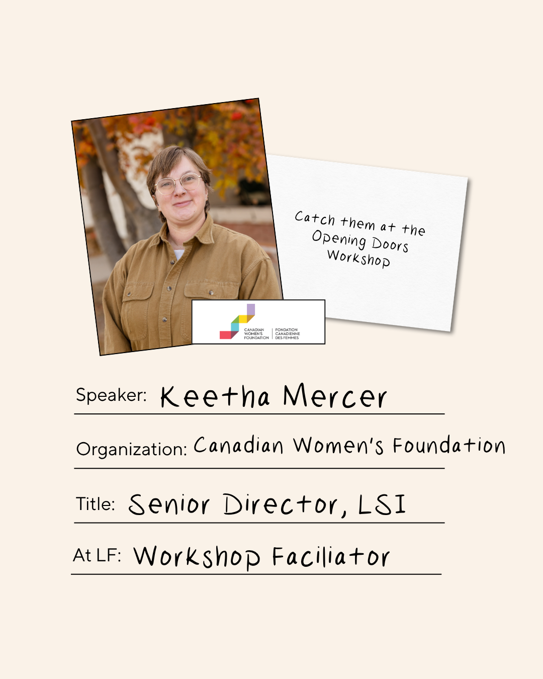 Keetha Mercer, Canadian Women's Foundation, Senior Director, Learning and Strategic Initiatives