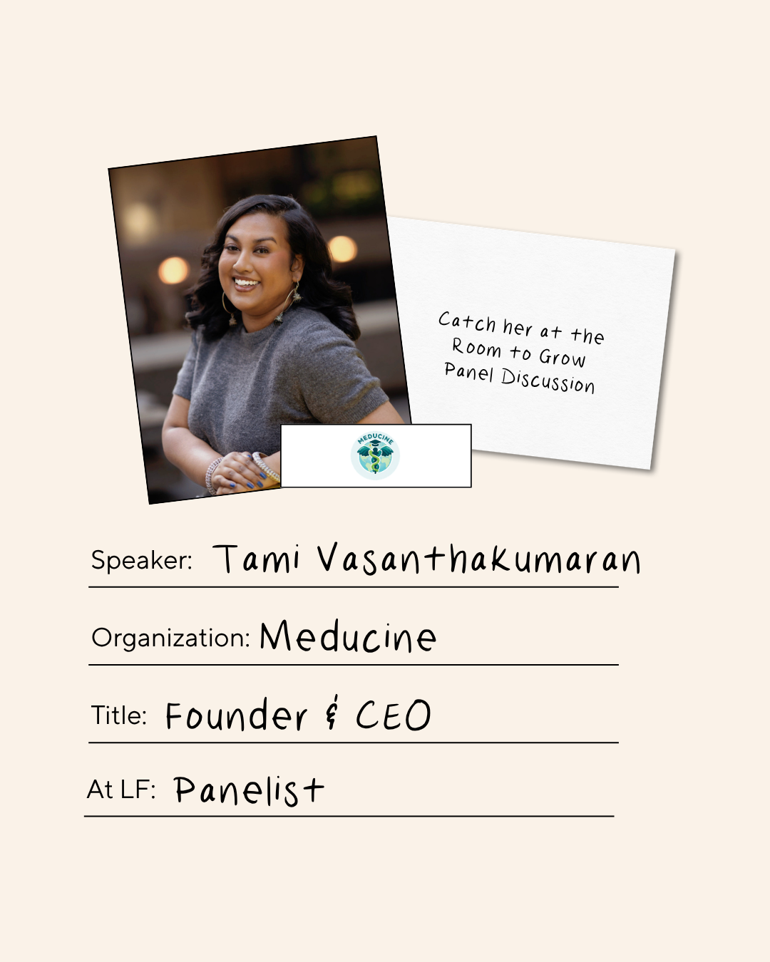 Tami Vasanthakumaran, Meducine, Founder & CEO