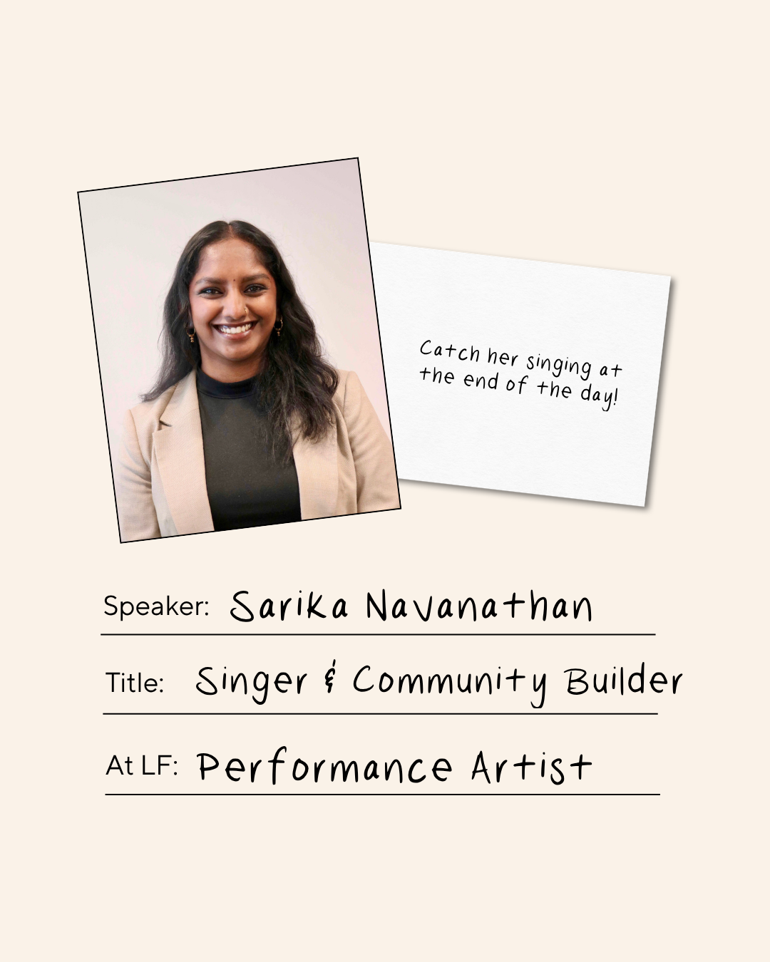 Sarika Navanathan, Singer & Community Builder, Performance Artist