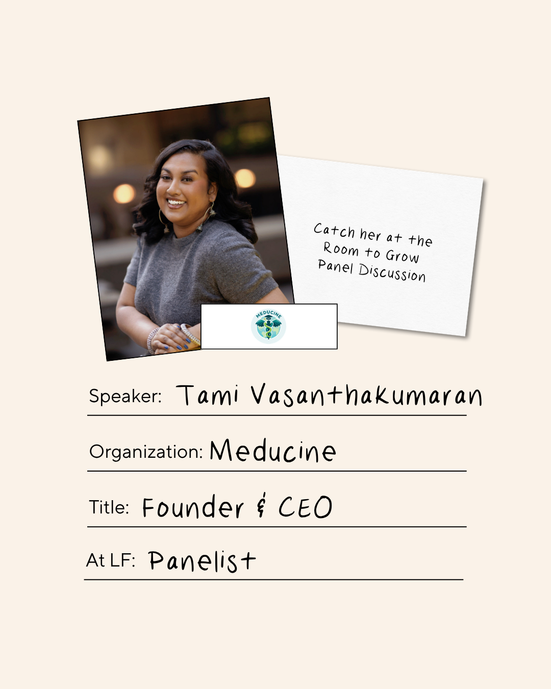 Tami Vasanthakumaran, Meducine, Founder & CEO