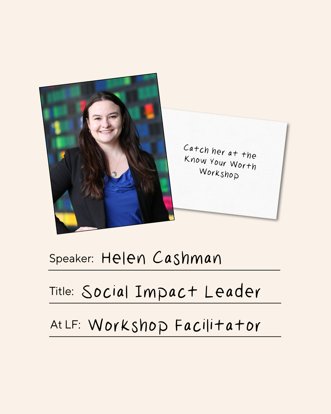 Helen Cashman, Social Impact Leader, Workshop Facilitator