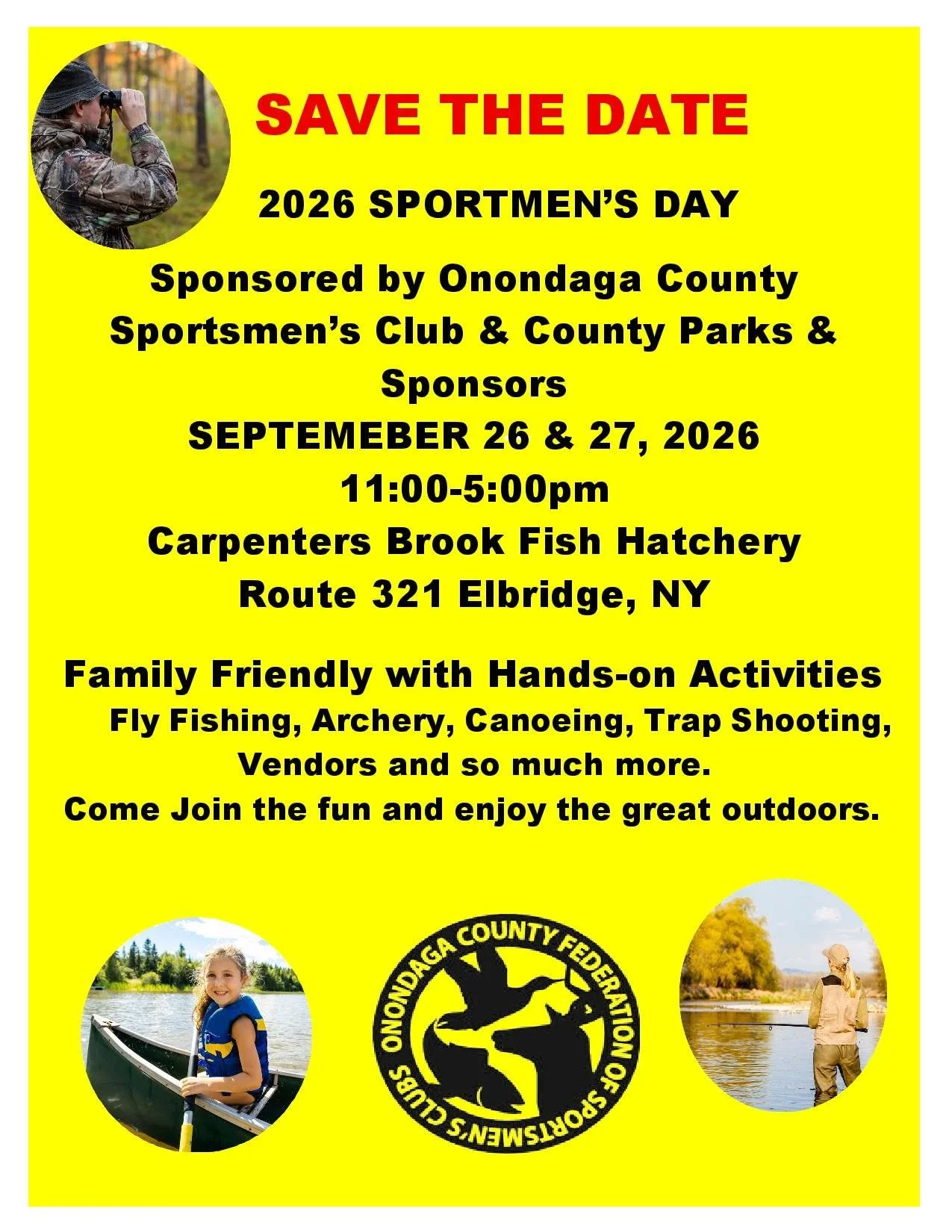 Onondaga County Federation of Sportsmen’s Days at Carpenter’s Brook Fish Hatchery