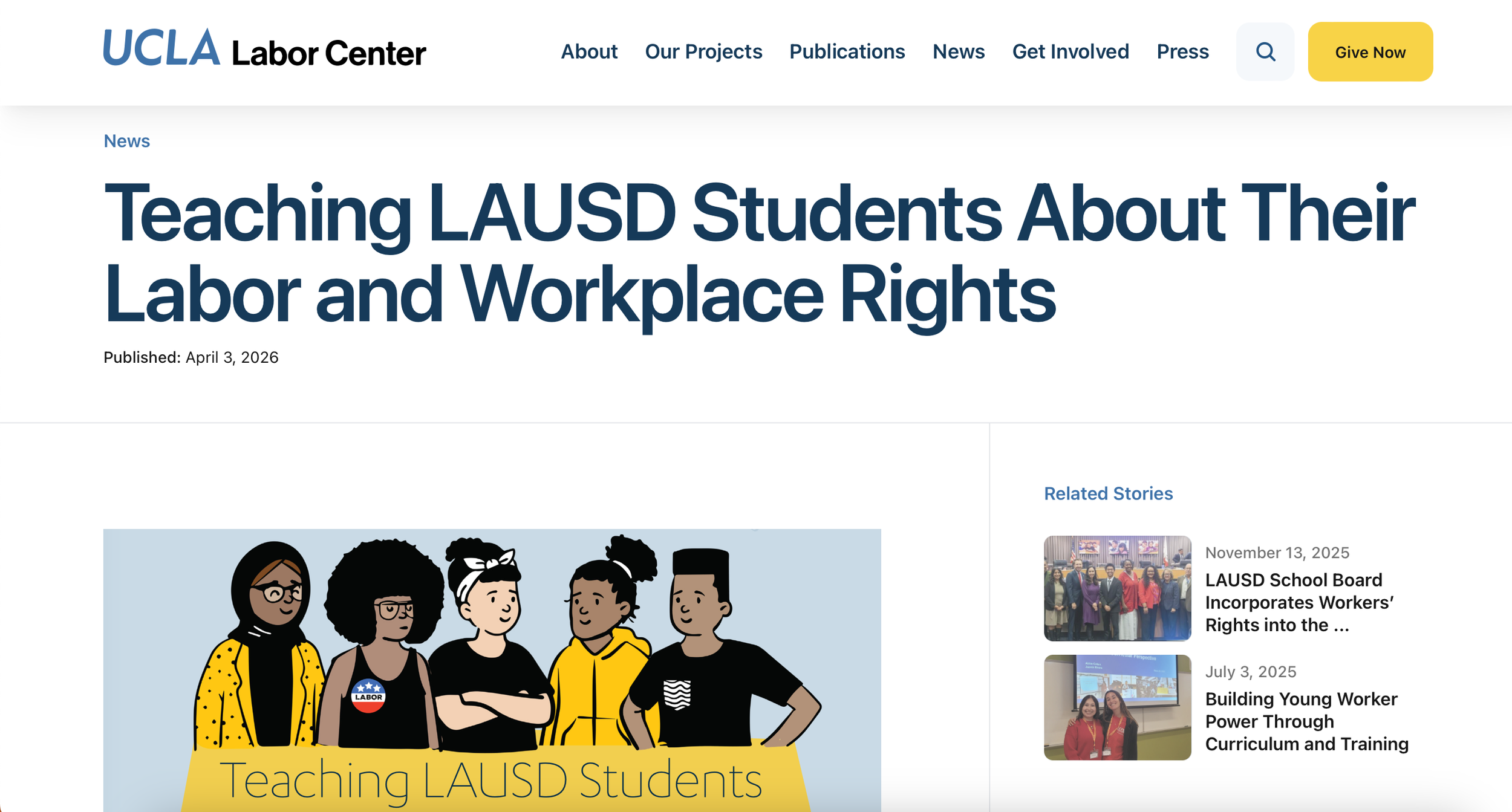 UCLA Labor Center Report on YWEP’s work in Los Angeles