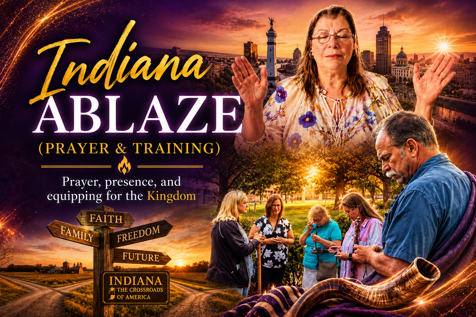 Indiana Ablaze — statewide prayer and revival ministry, standing at the crossroads for Indiana