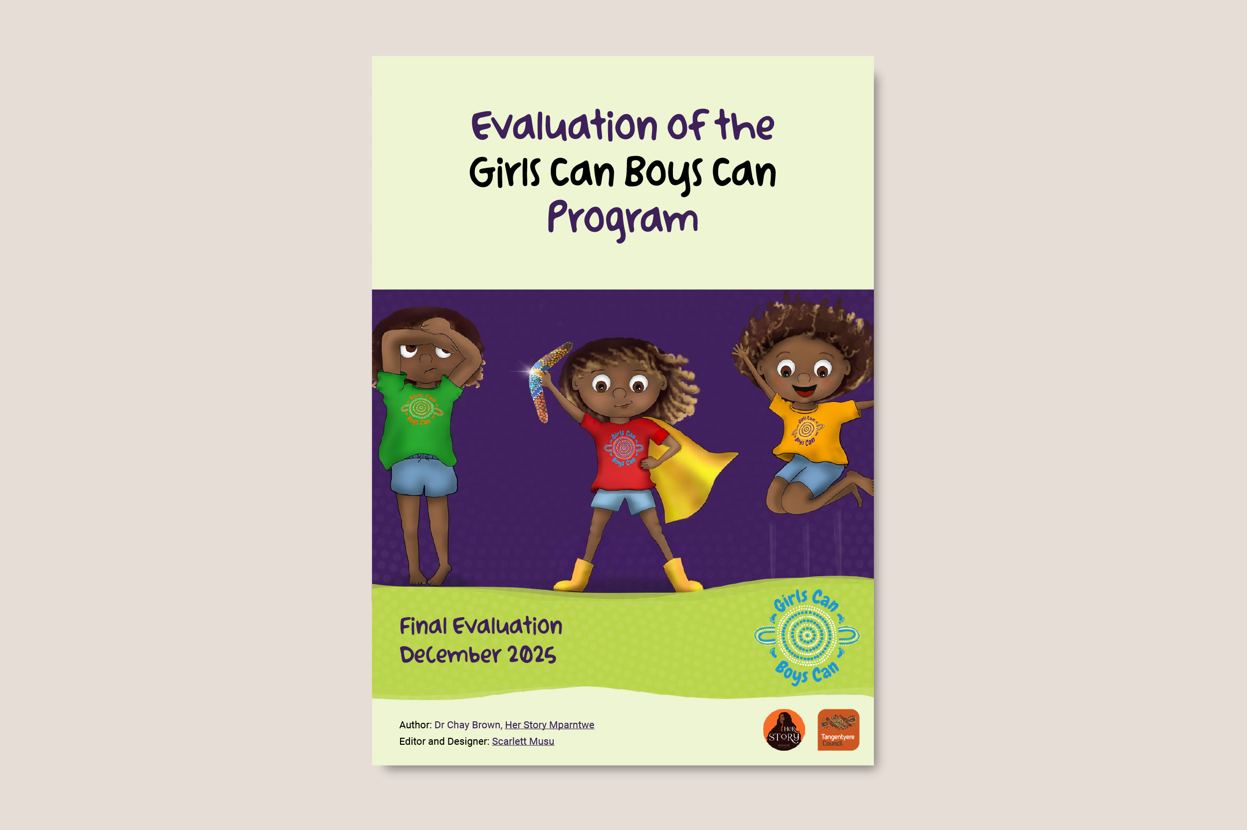 Front cover of the Evaluation of the Girls Can Boys Can Program
