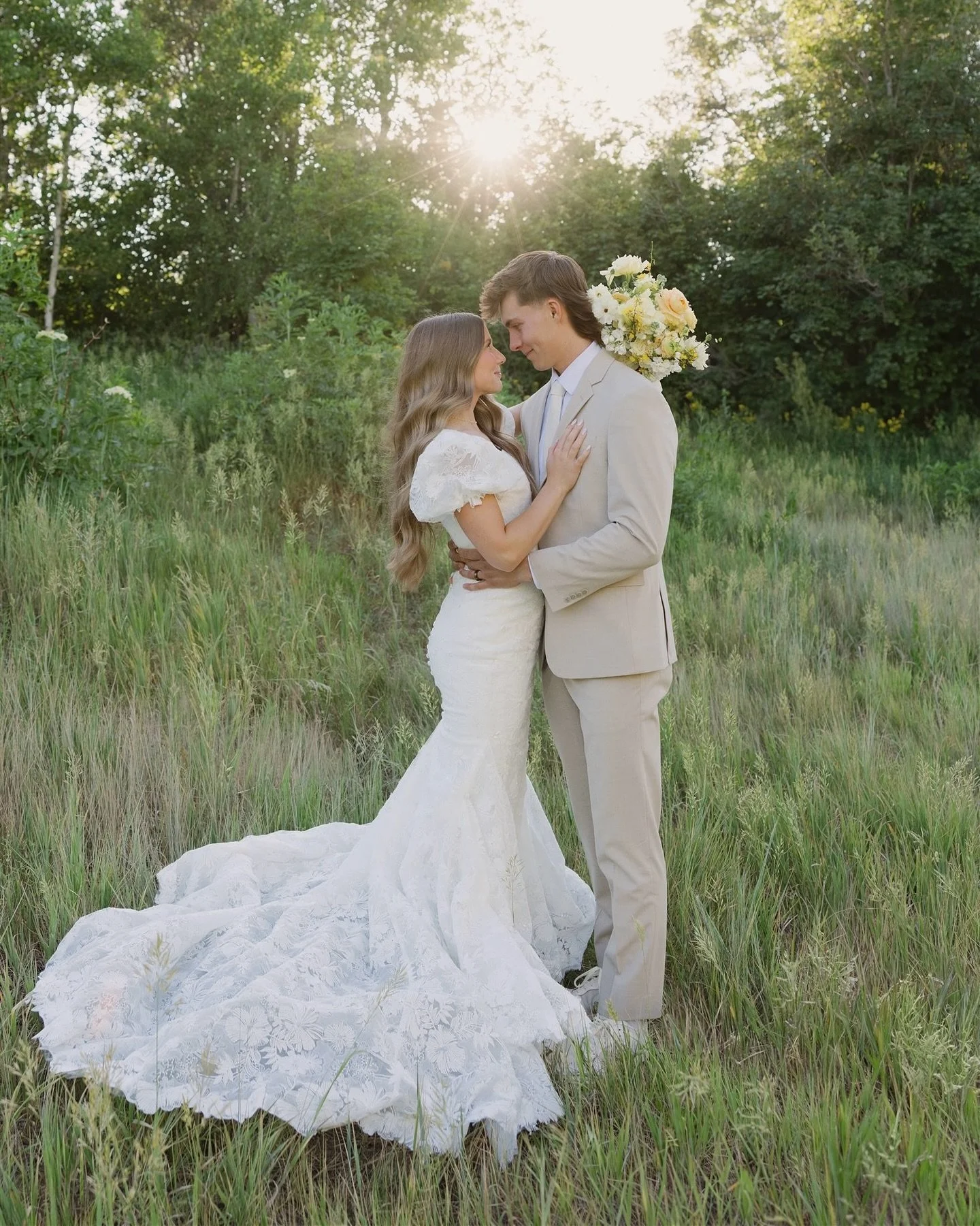 Captured some beautiful moments with Afton &amp; Ethan during their bridal session 🌾 Just one week until these two say &lsquo;I do&rsquo; 💛