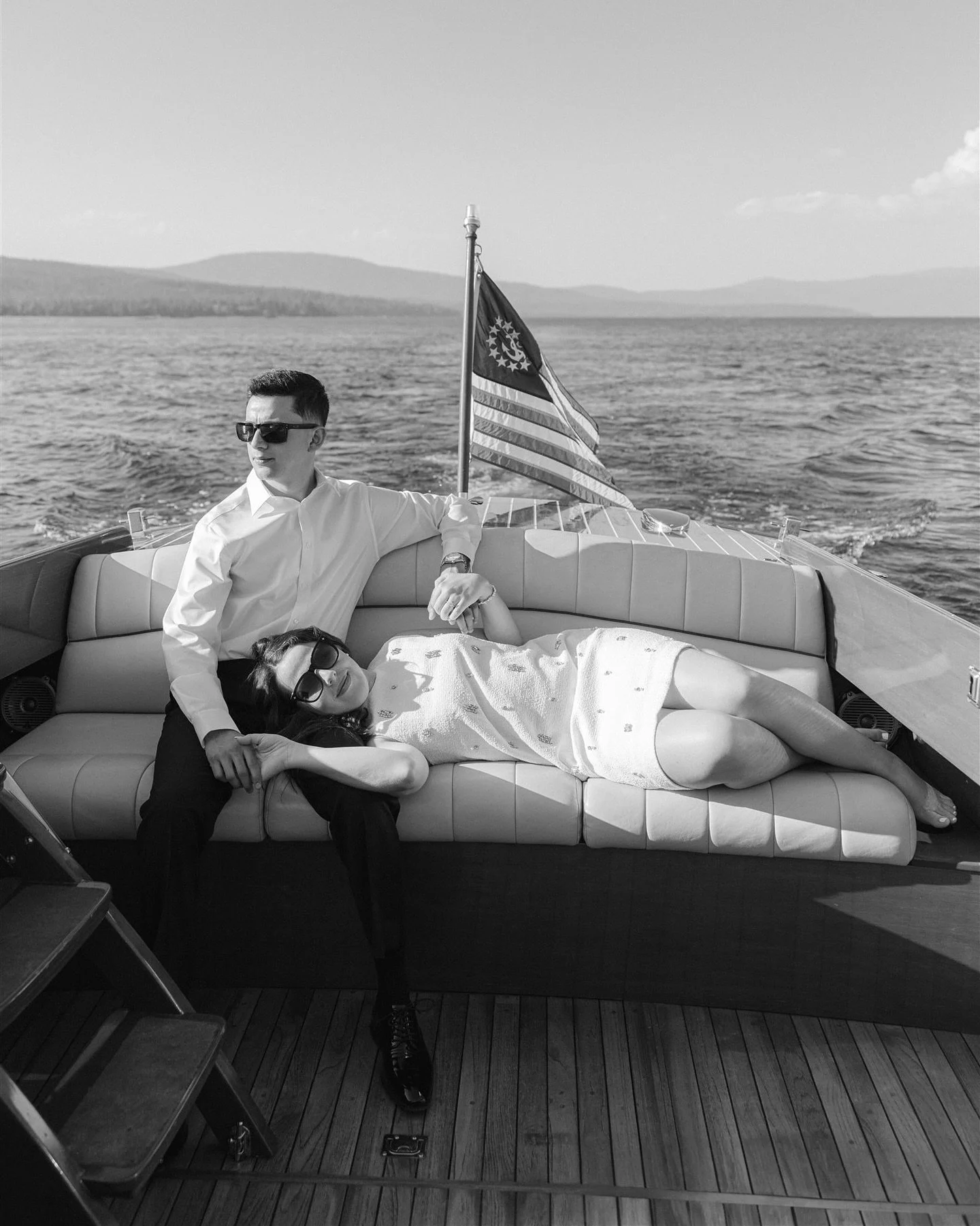 Crystal blue waters + private boat = the perfect engagement session with Juliette &amp; Jorge ⚓️💙