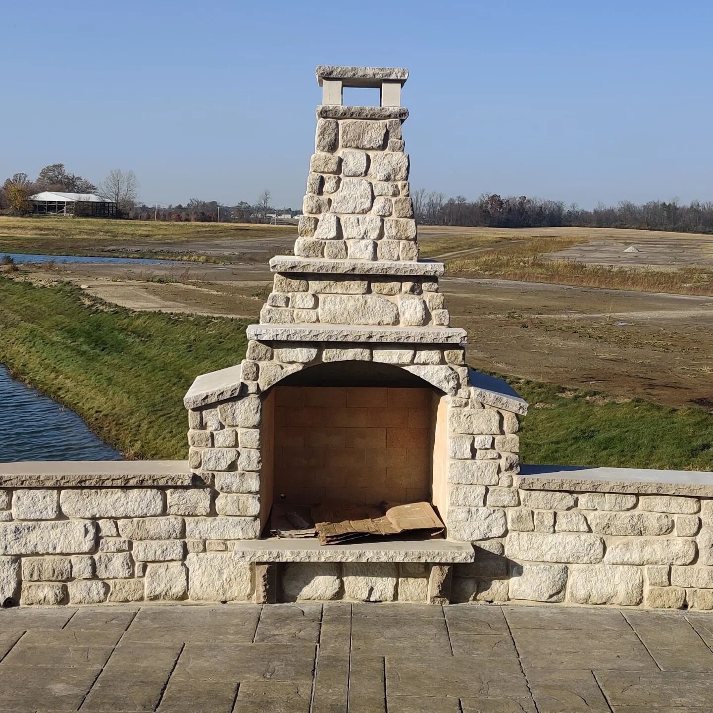 Another custom built outdoor fireplace