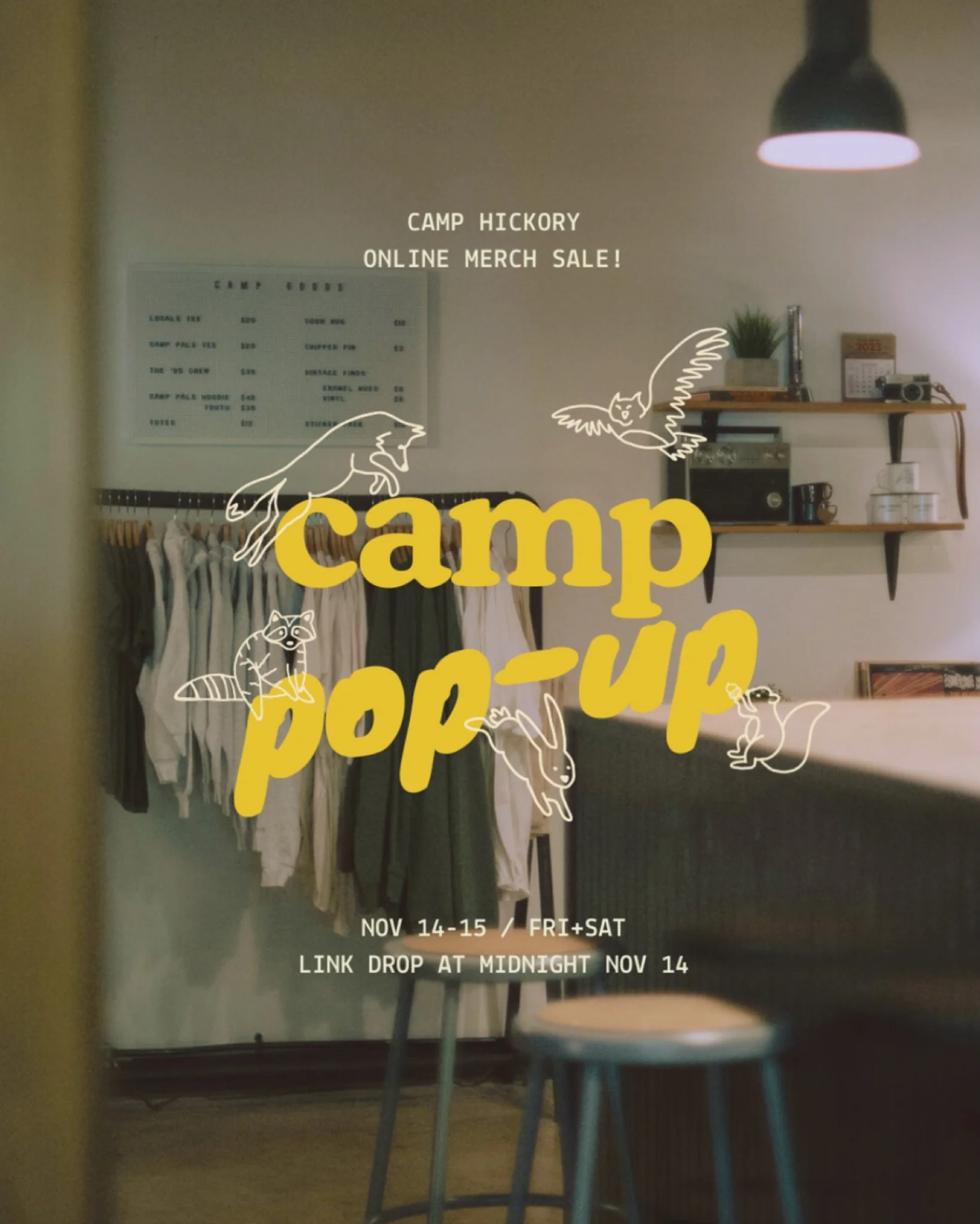 You asked. We listened. CAMP MERCH will be available for purchase online, November 14th &amp; 15th. Don't miss out!