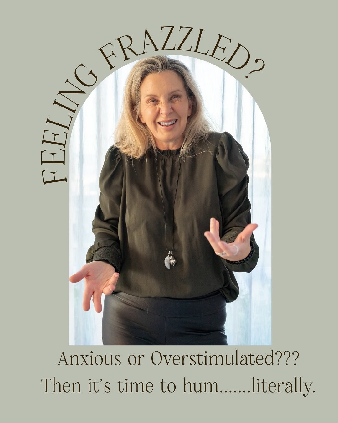 Your body has built in ways to return to safety. 

No apps, tech or guru required. 

Humming activates your vagus nerve, which calms your nervous system, supports digestion, and helps to shift you out of fight or flight. 

It&rsquo;s one of the gentl