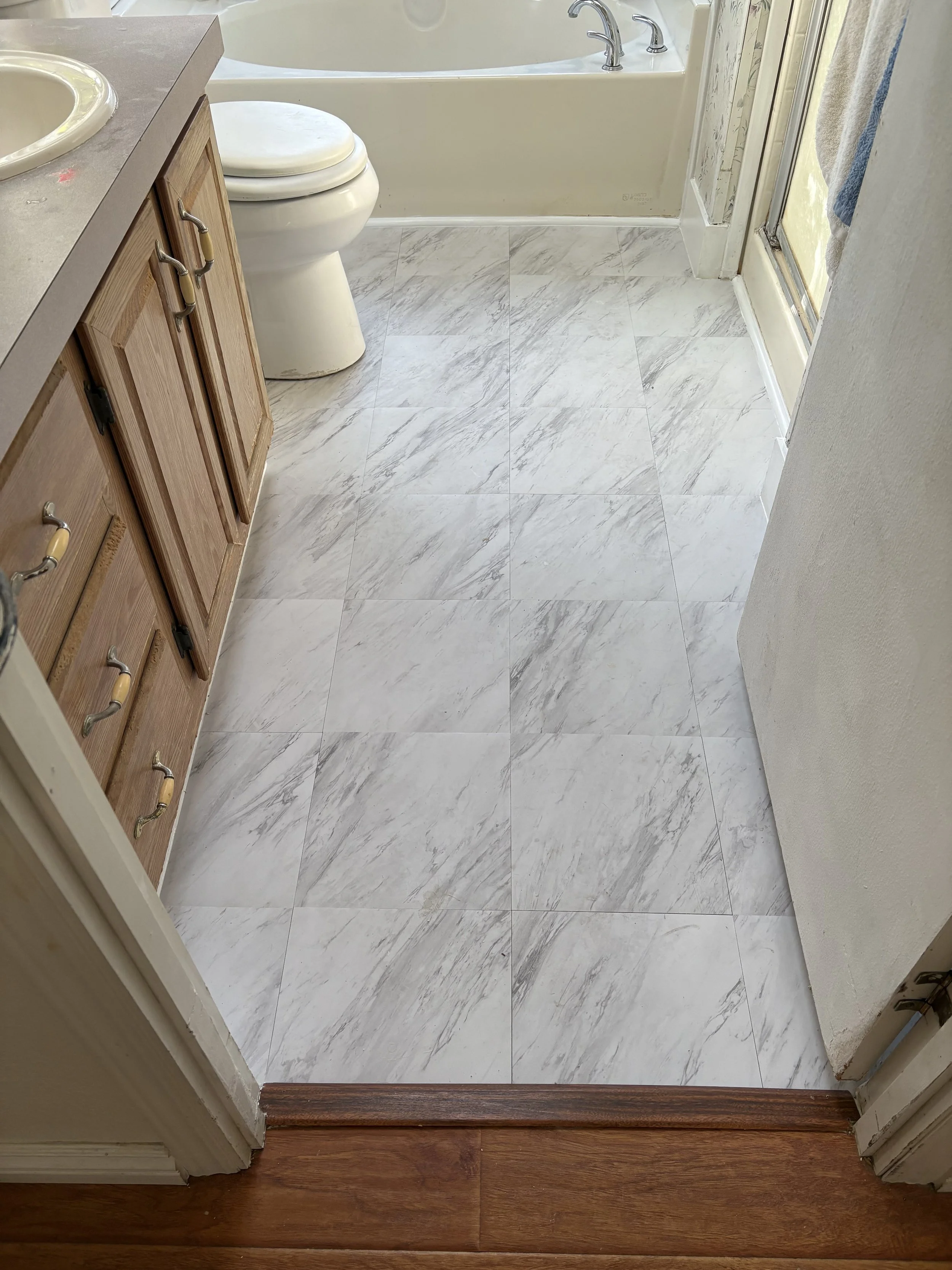 New tile and trim work
