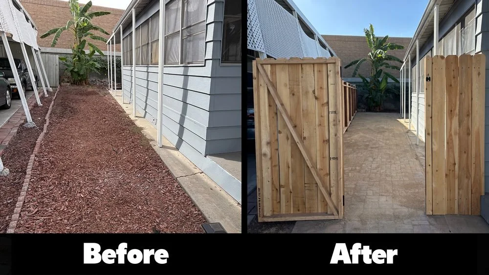 Back yard remodel (Fence, gate, pavers)