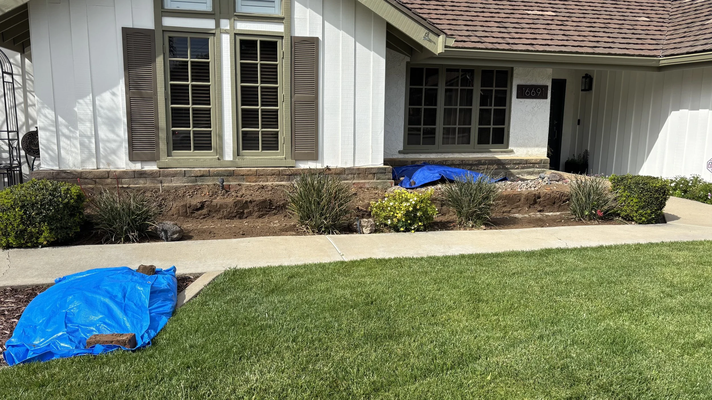 Block Wall Demo and Replacement | Replaced fallen block wall.