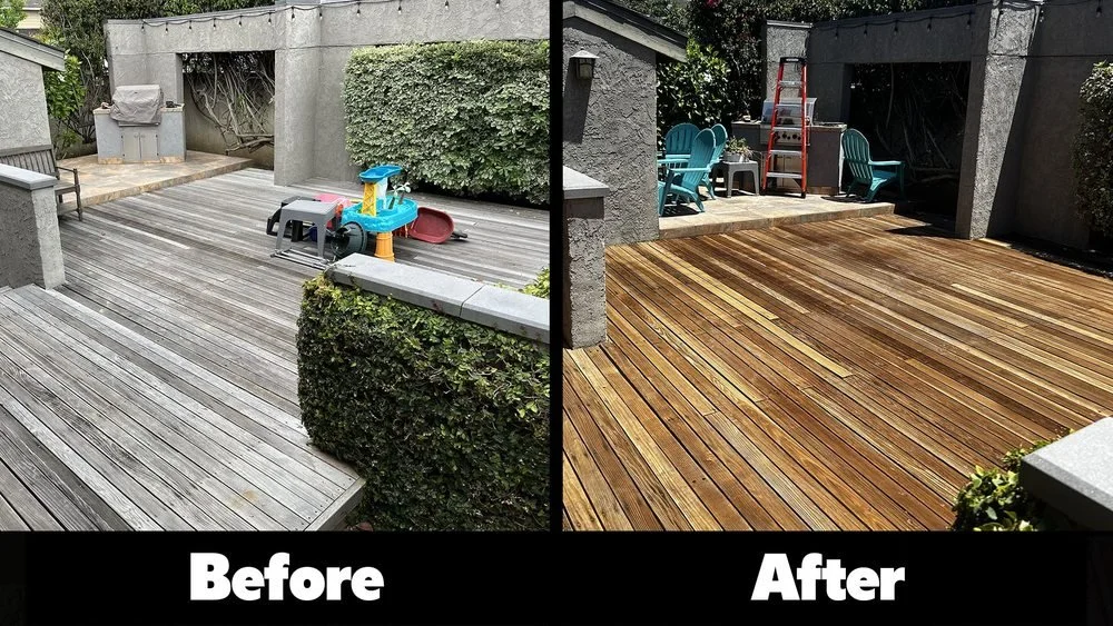 Pressure washing and deck revitalization