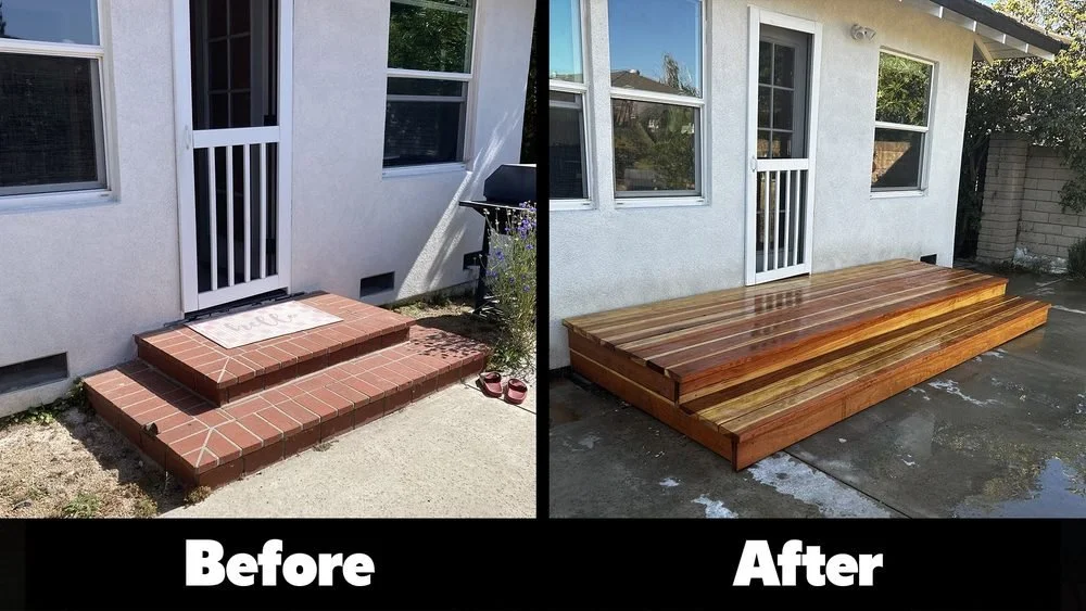 New redwood staircase