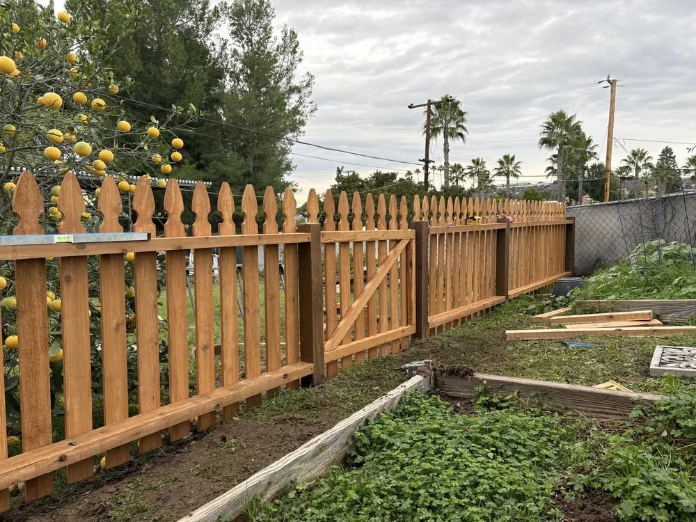 Custom garden fence and gate