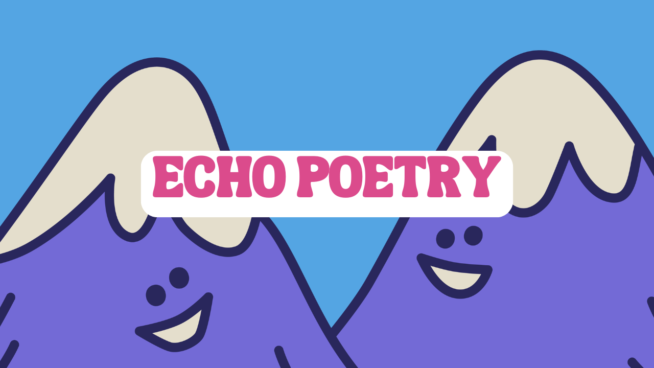 Students create echo poems using rhythm and repetition. They say, draw, and write simple sentences that repeat the final word to build oral language and writing skills.