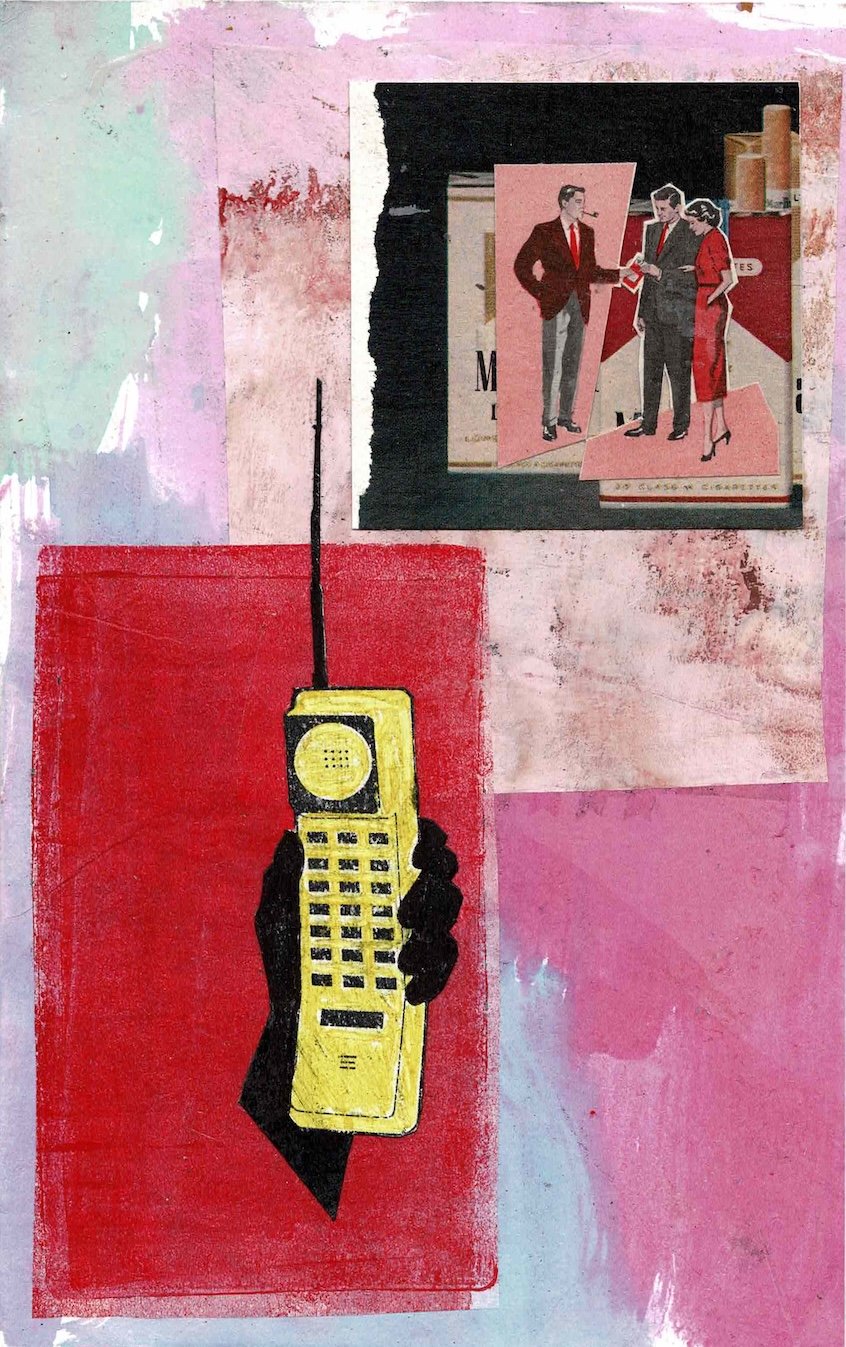 Model Convenience, collage, 9 x 5.57 inches (unframed)