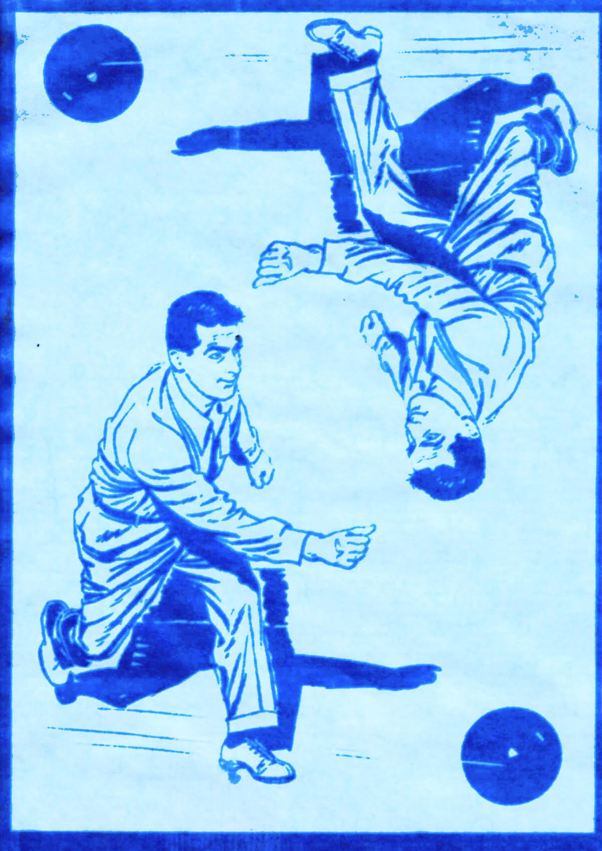 Bowlers. Cyanotype, 2025