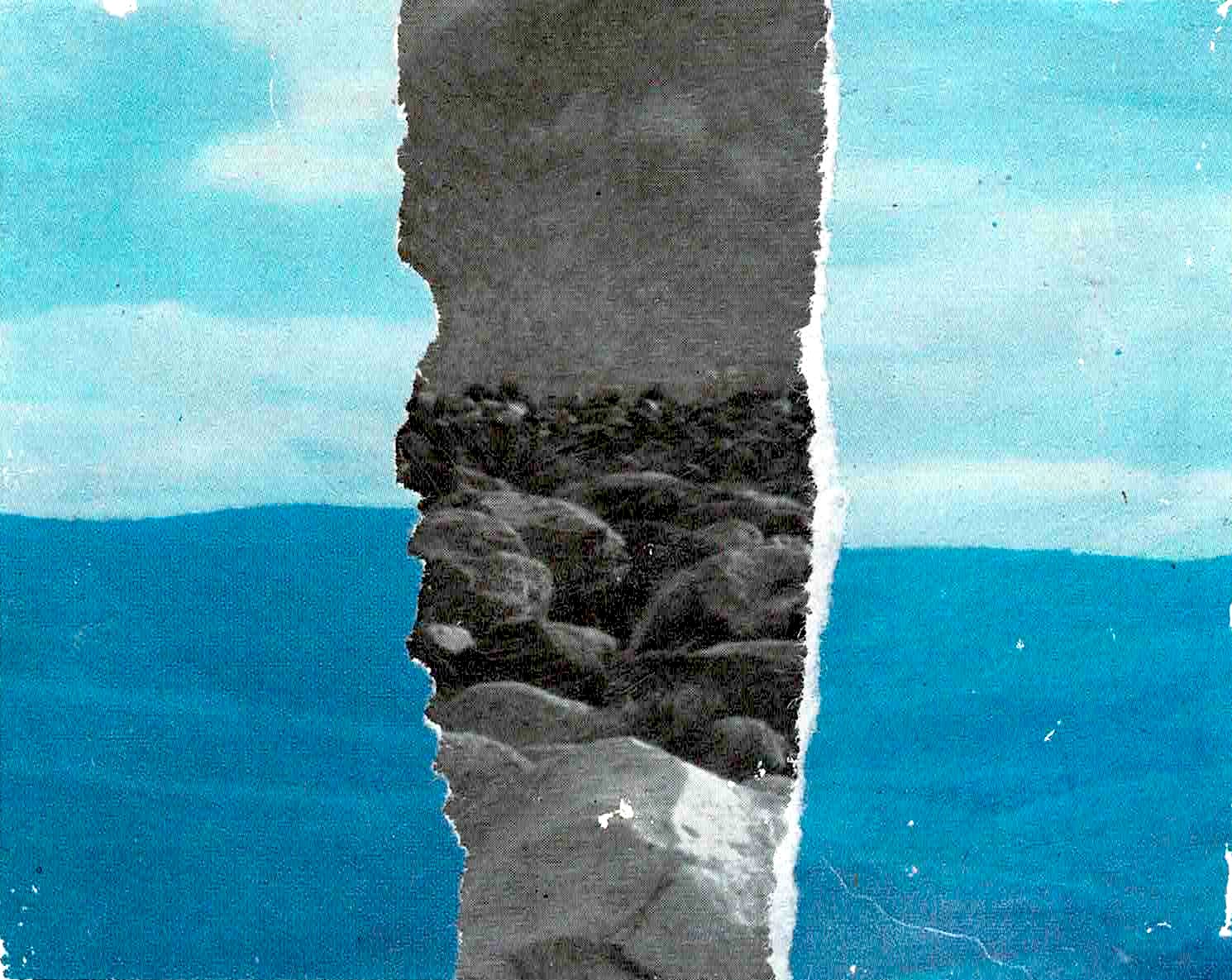 “Sky Rocks” collage postcard 2026