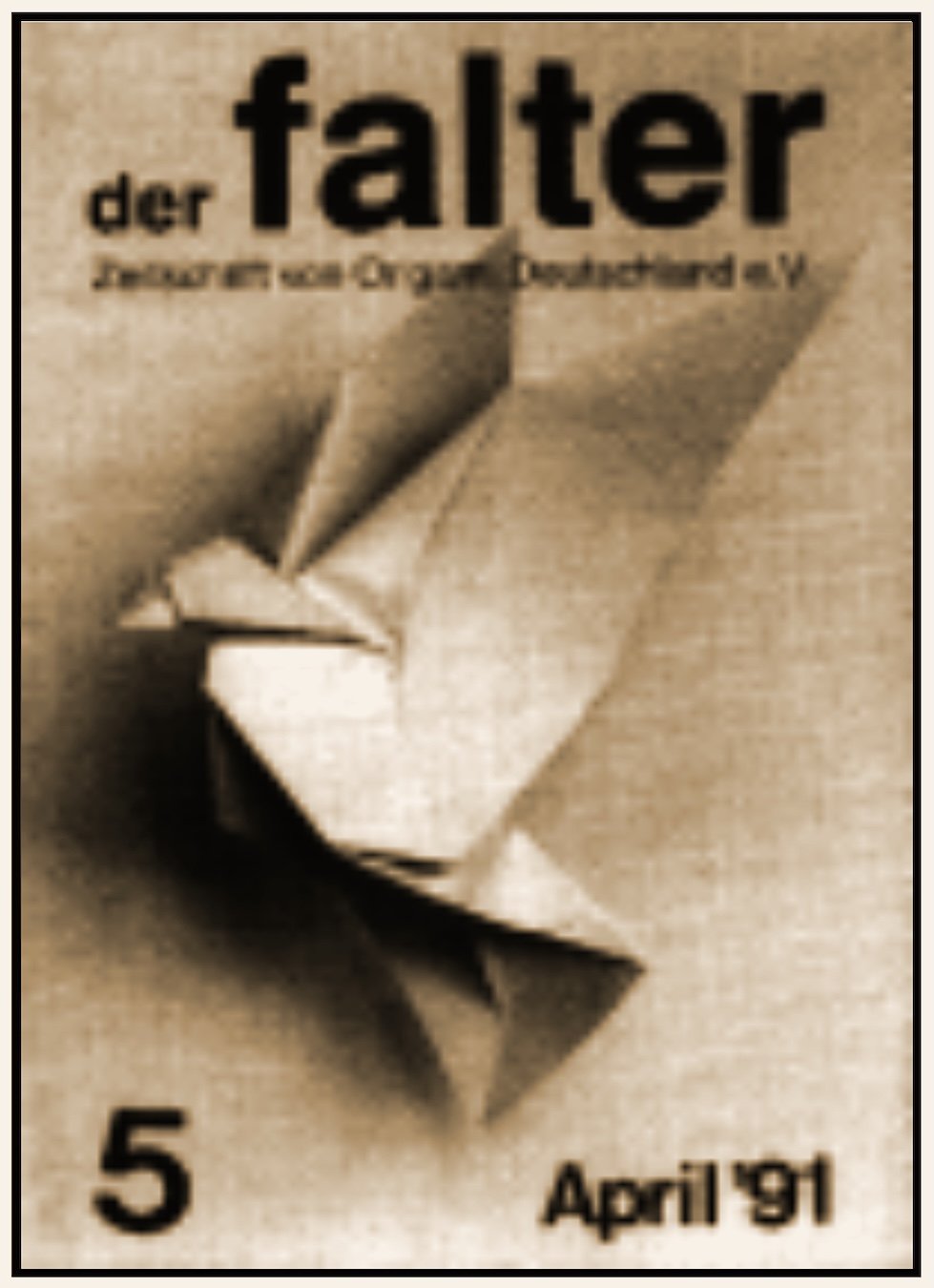 german origami society magazine called der Falter. Issue 5 from April 1991