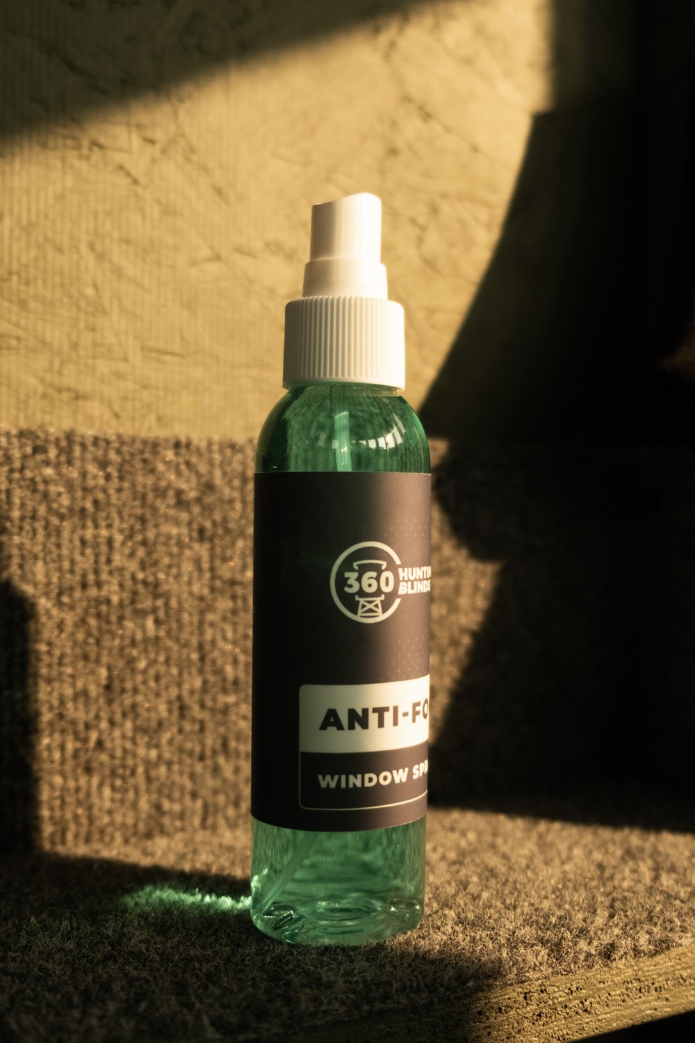 anti-fog spray application hunting blind