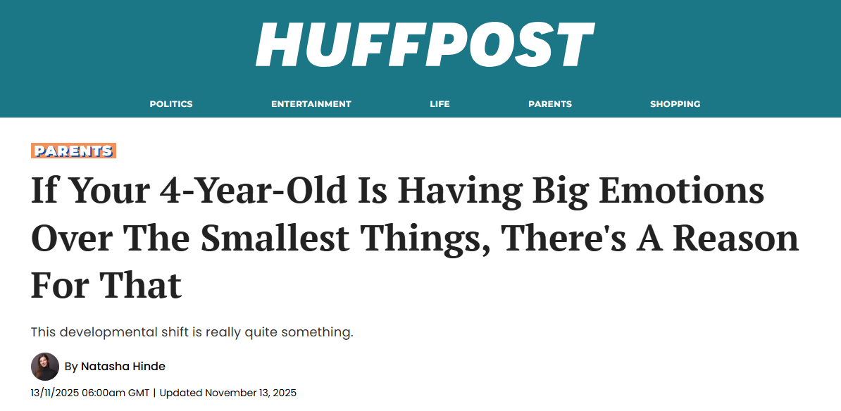 HuffPostUK Emotions in Child Development ft. Belinda Gidman-Rowse, Counsellor & Psychotherapist