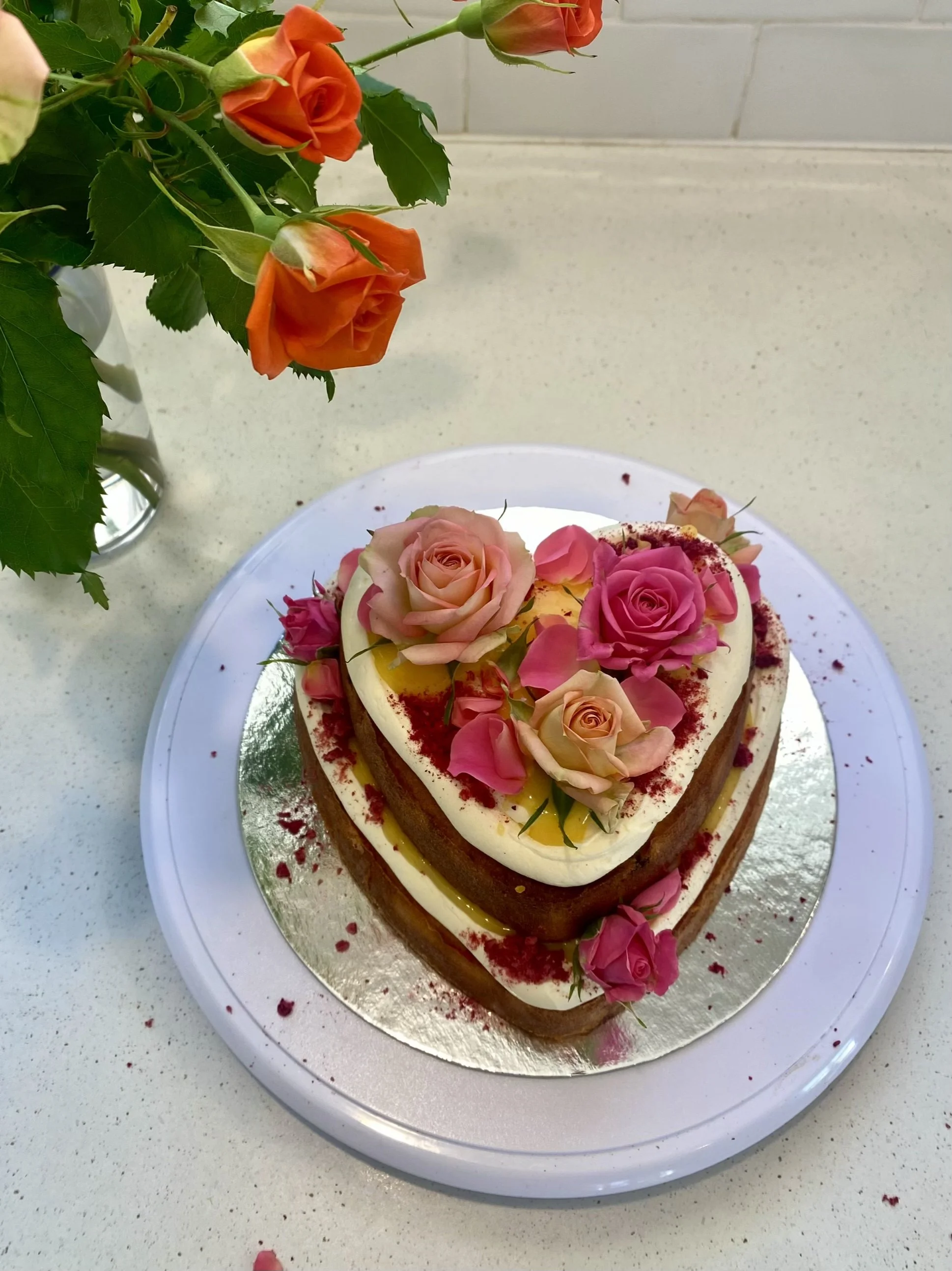 layered sweetheart cake heart