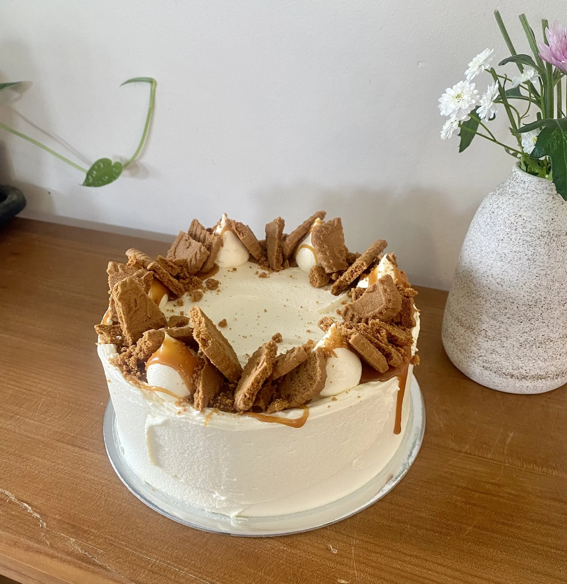 Thames birthday cake Banana walnut salted caramel