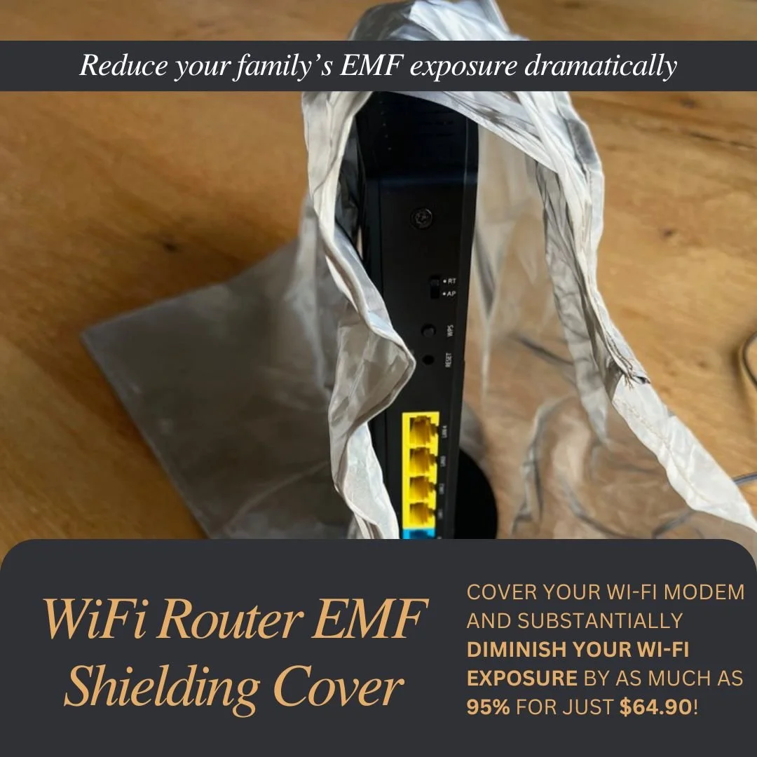 Protect Your Home from EMF Exposure with the Wi-Fi Router/Modem EMF Shielding Cover

Electrohypersensitivity (EHS) is a condition where individuals experience symptoms like headaches, fatigue, and sleep disturbances due to exposure to electromagnetic