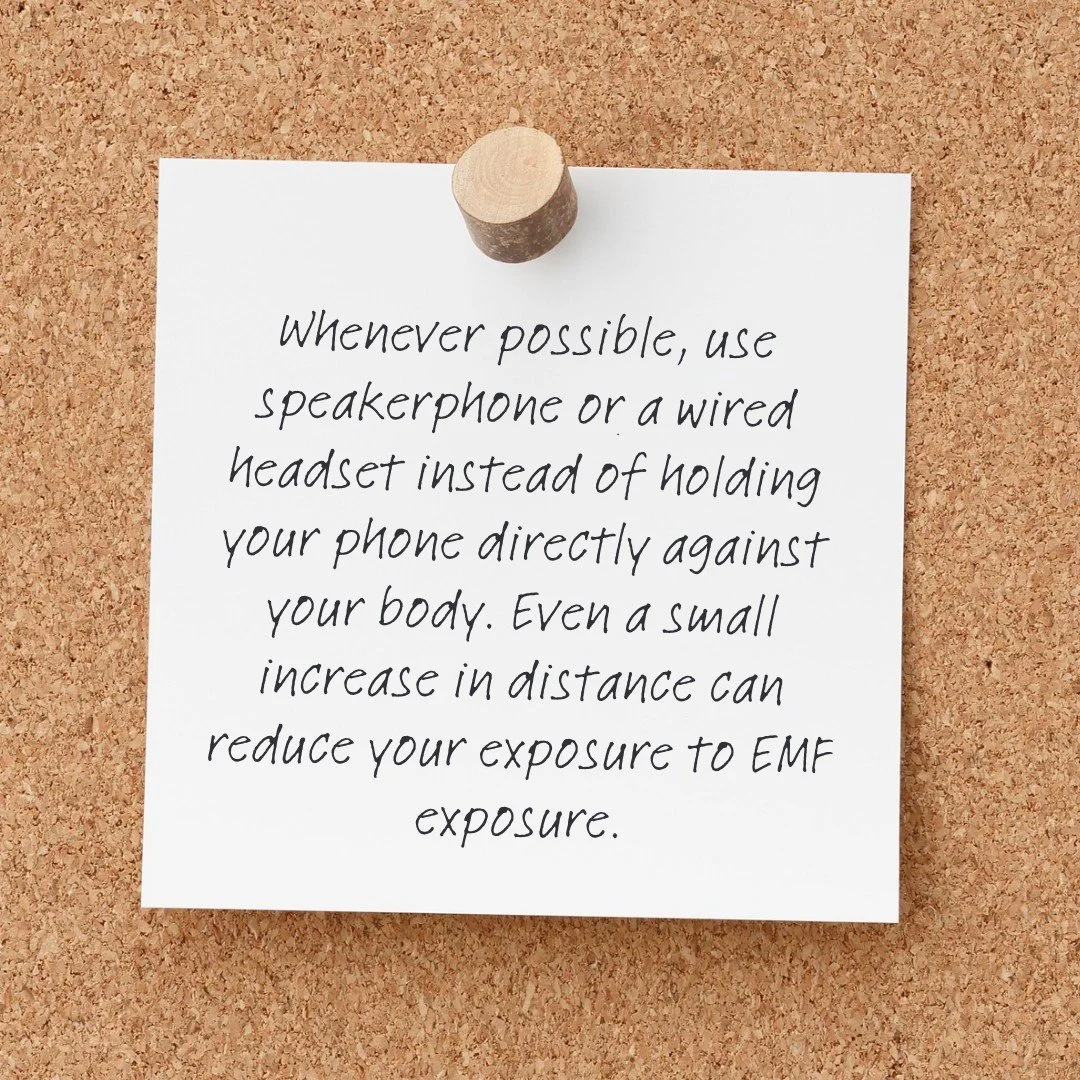 TOP TIP

Whenever possible, use speakerphone or a wired headset instead of holding your phone directly against your body. Even a small increase in distance can reduce your exposure to EMFs, and your risk of developing prostate cancer.

 #EMFProtectio