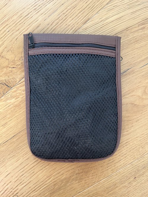 Brown Back Pocket of Travel Wallet with Secure RFID Blocking Passport Holder Preventing Unauthorised Scanning and Identity Theft