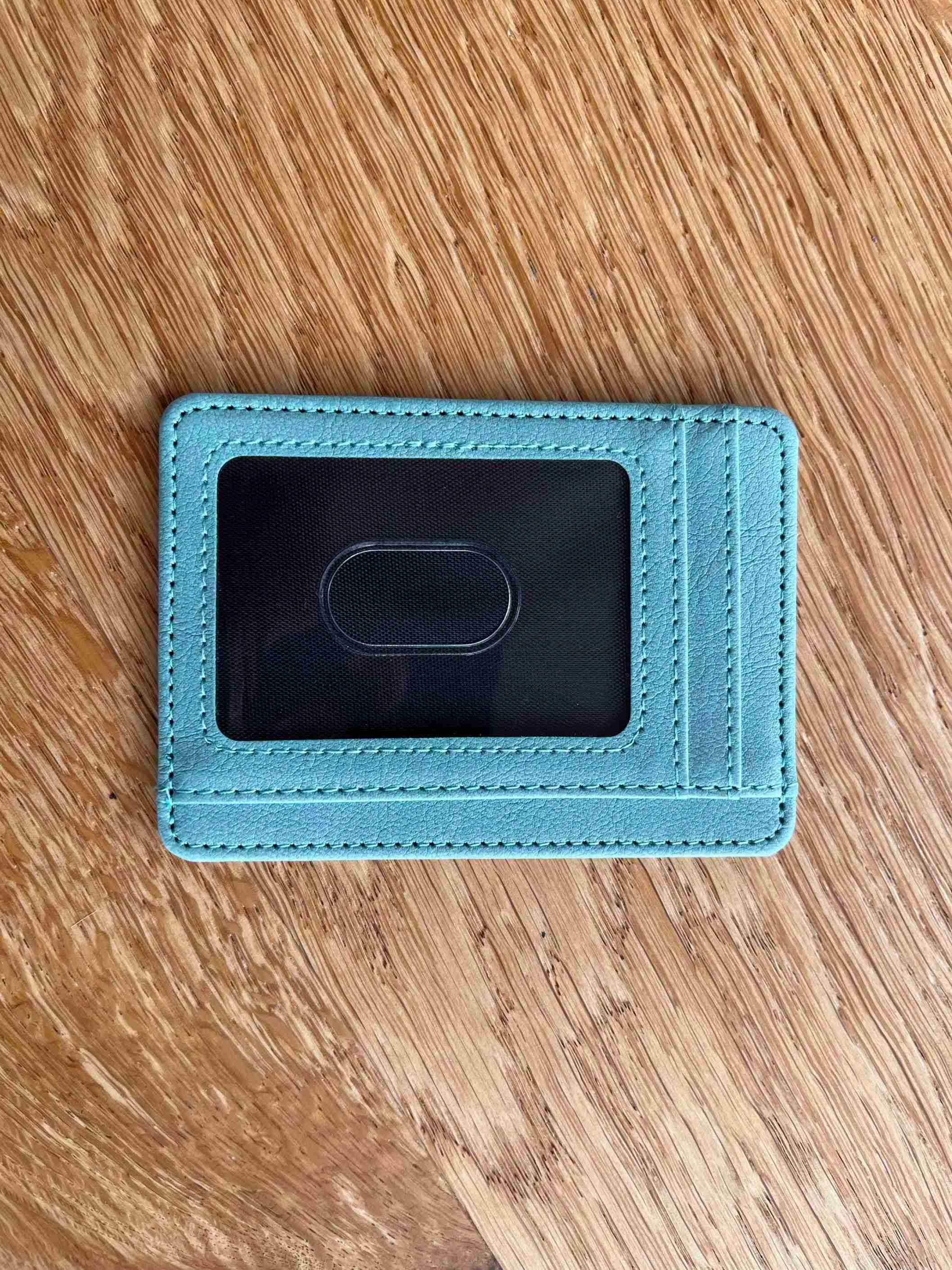 Teal RFID Card Protection Wallet for Effective Protection Against Scamming and Potential Theft