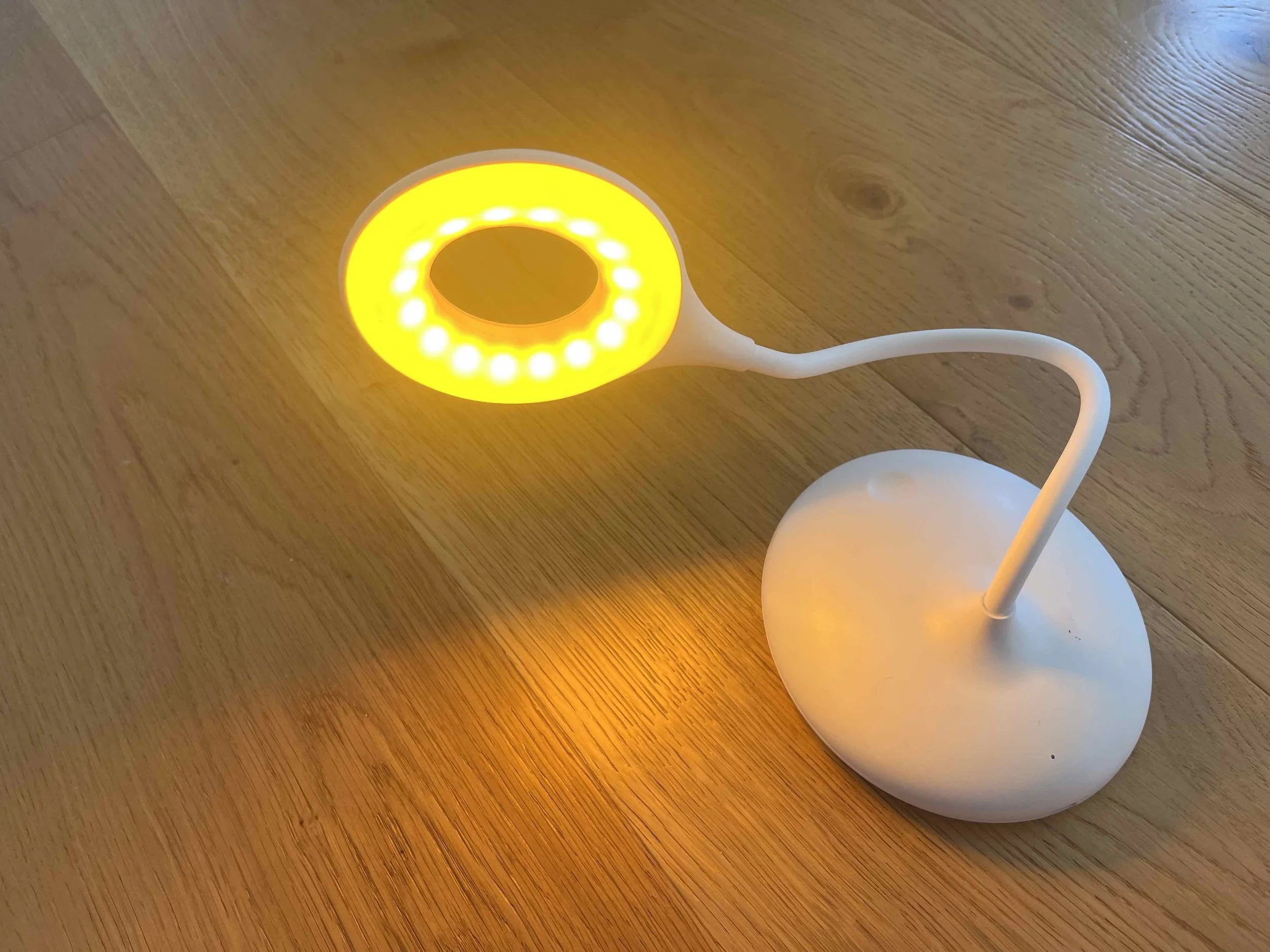 Amber glow sleep lamp with EMF shielding and no blue light. Ideal for sleep support, bedtime reading, or children’s rooms.