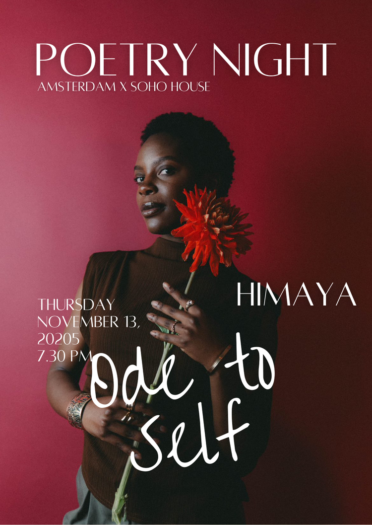 Poetry Night Amsterdam x Soho House "Ode to Self" op 13 november 