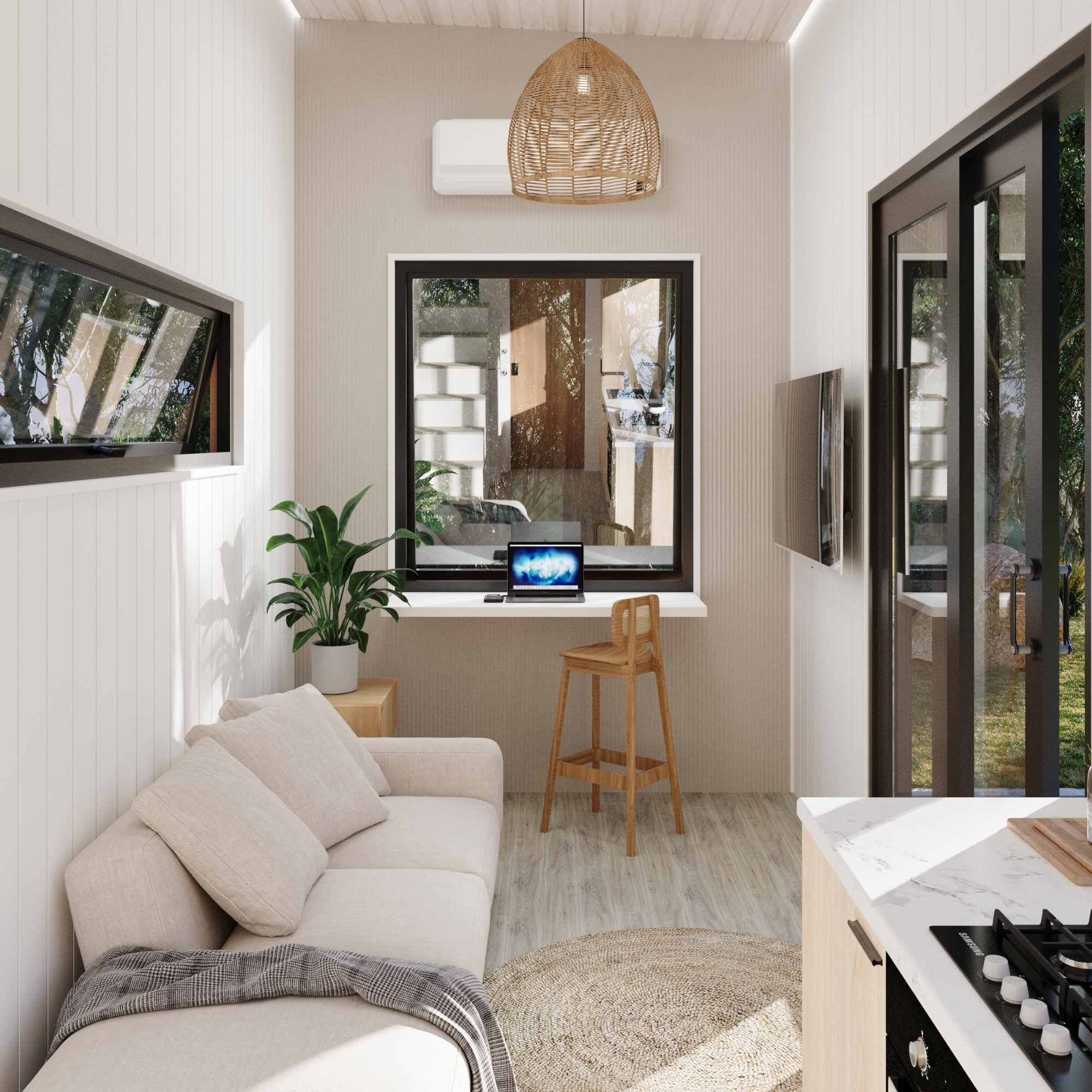 Suffolk Tiny House Lounge Room View