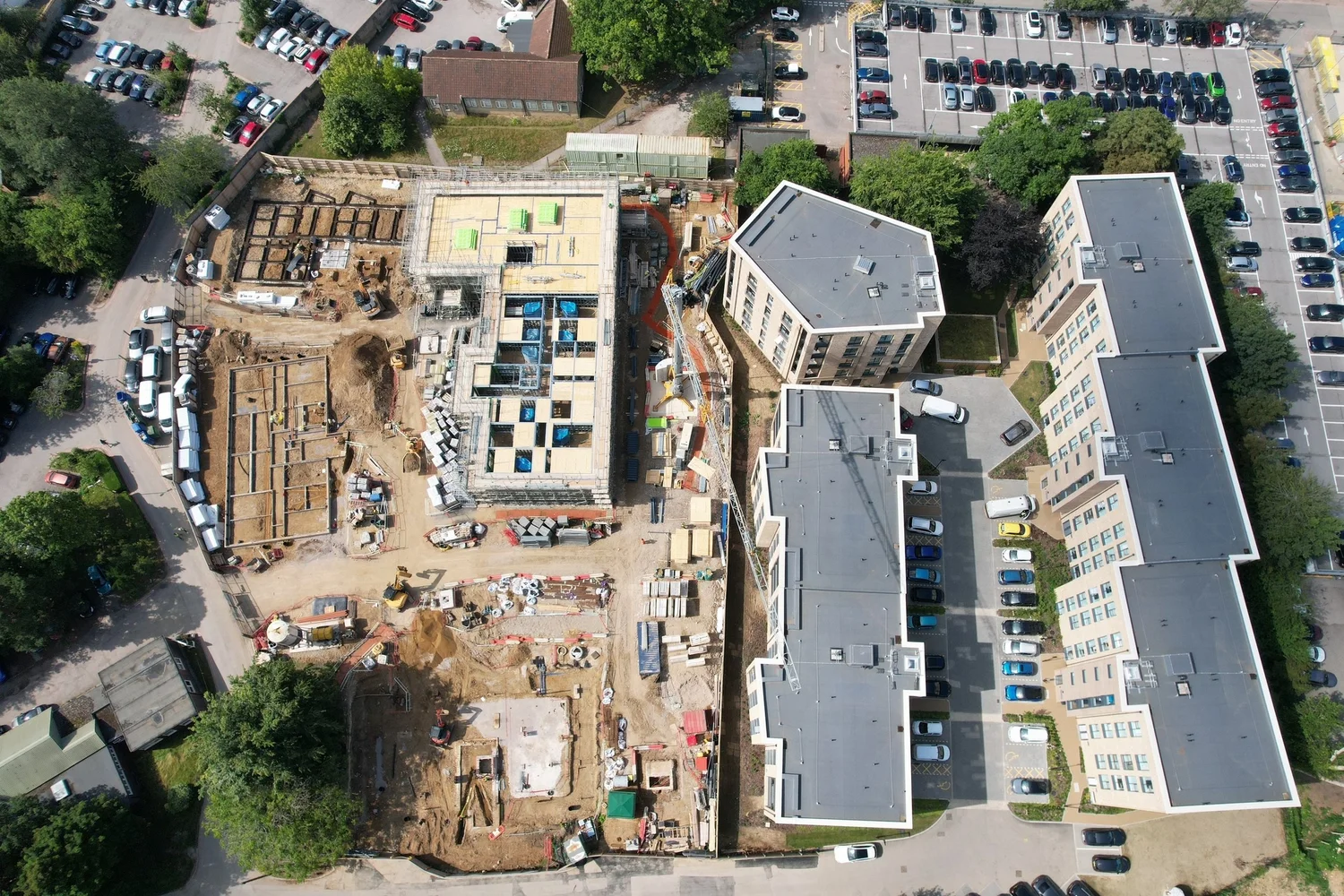 Ivy Lane Phase 2, Oxford — drone view