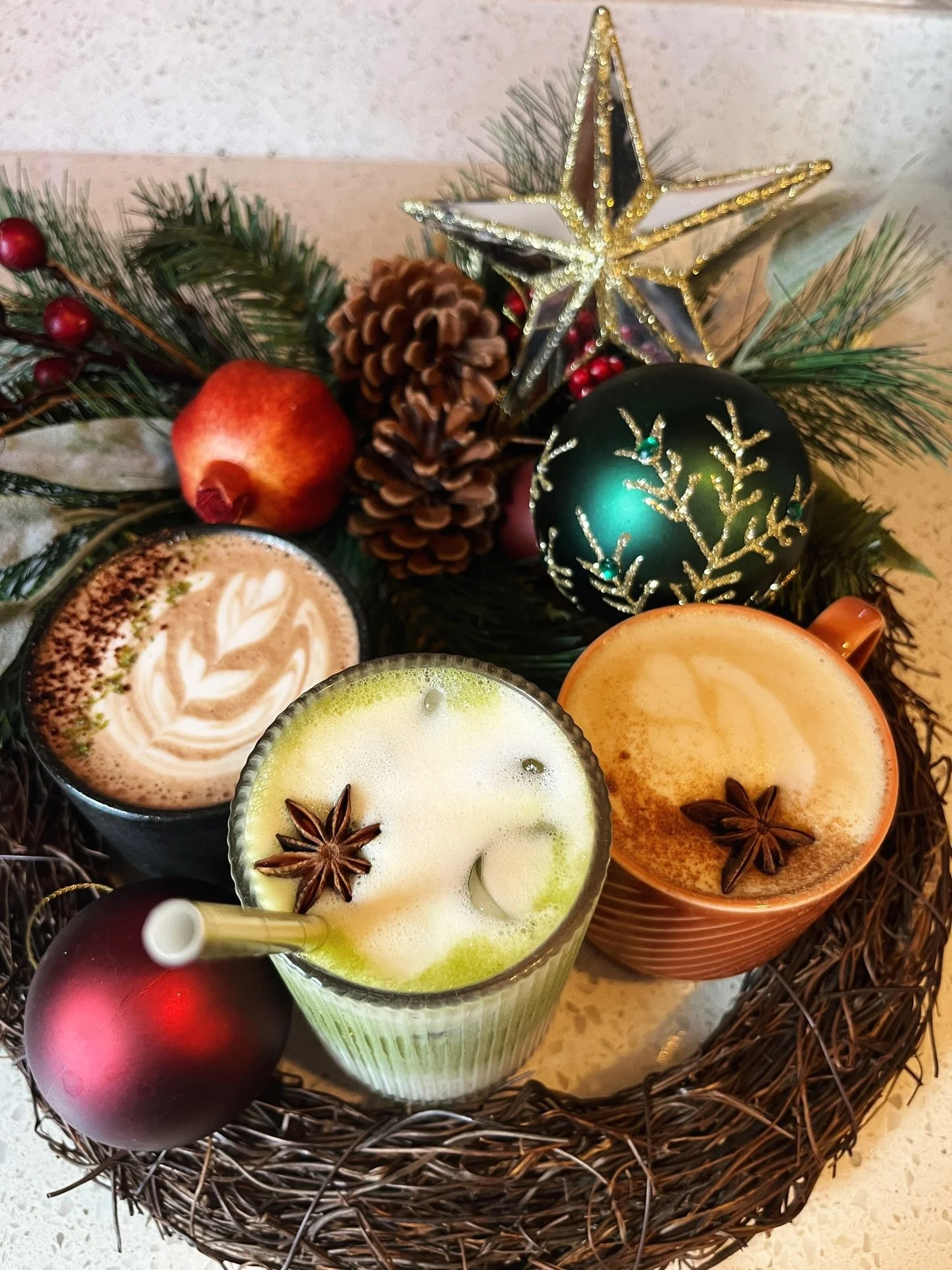 Pistachio Mocha, Gingerbread Chai, Winter Berry Matcha - mix up your coffee order this Christmas and try something new from our festive menu ✨

As always, available with your choice of milk - ask a member of staff for more options!