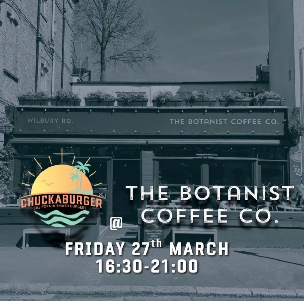 THIS FRIDAY we&rsquo;re kicking off our 2026 season of patio pop-ups with some serious burgs 🍔☀️

@chuckaburger_uk will be pulling up to our Wilbury Road cafe and slinging delicious patties from 4:30 all the way &lsquo;til 9pm 👌

No booking needed!