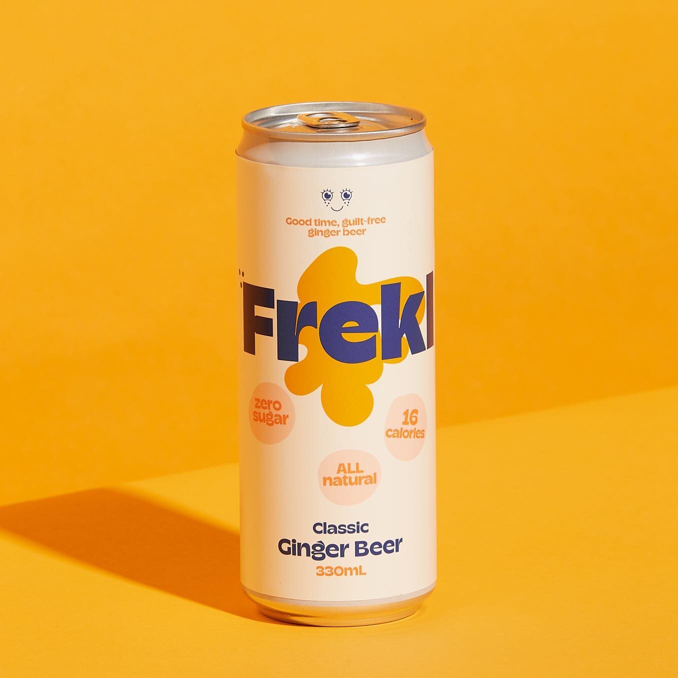 Frekl CLASSIC Ginger beer 🫚 sessionable and refreshing with just the right amount of kick 💥

👩🏼&zwj;🦰 perfect on its own
🍹 mix it up
🧊 put a Frekl in the fridge