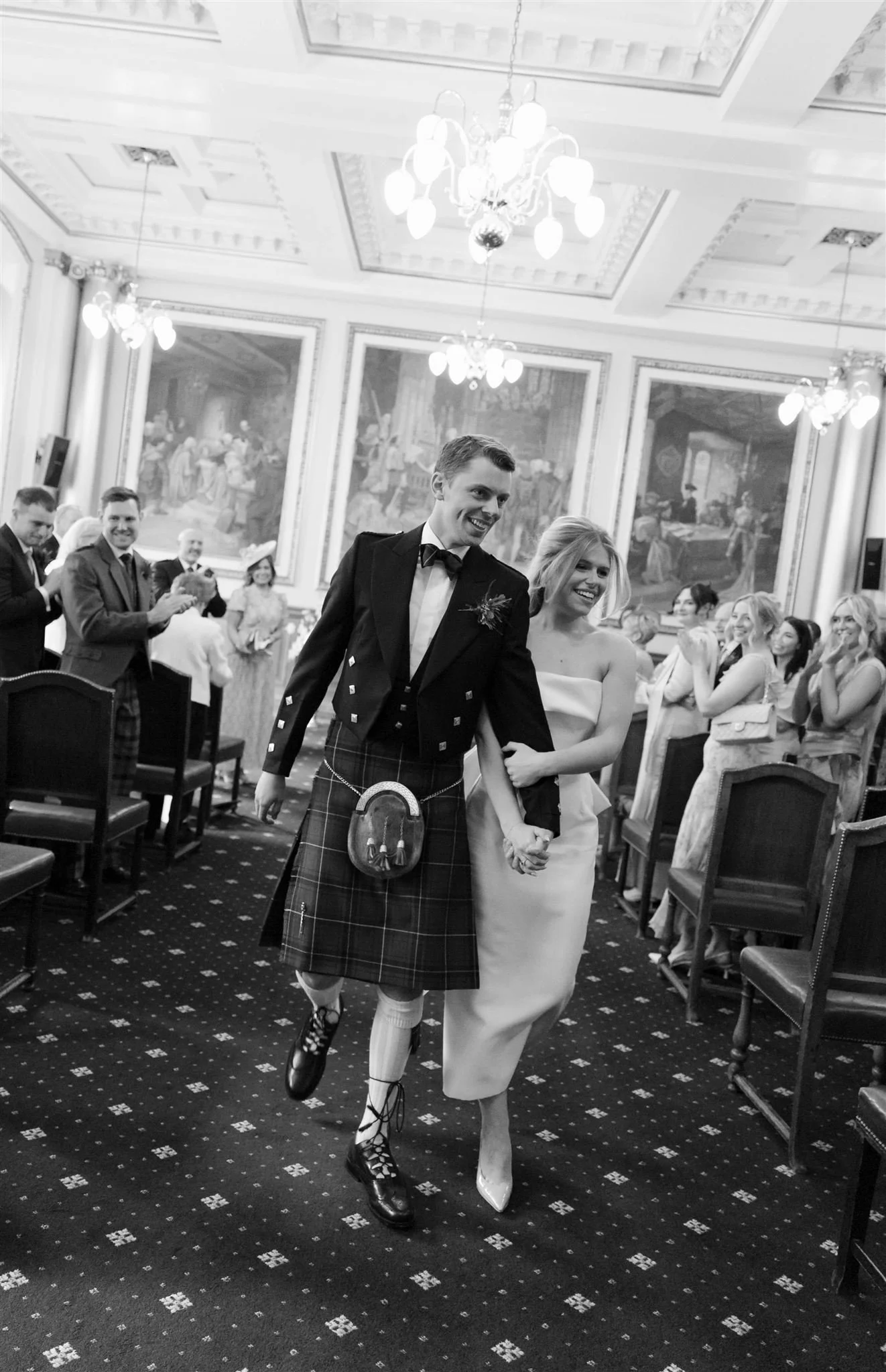 Edinburgh, Scotland Wedding Photographer photographing Edinburgh City Chambers Wedding Photography.