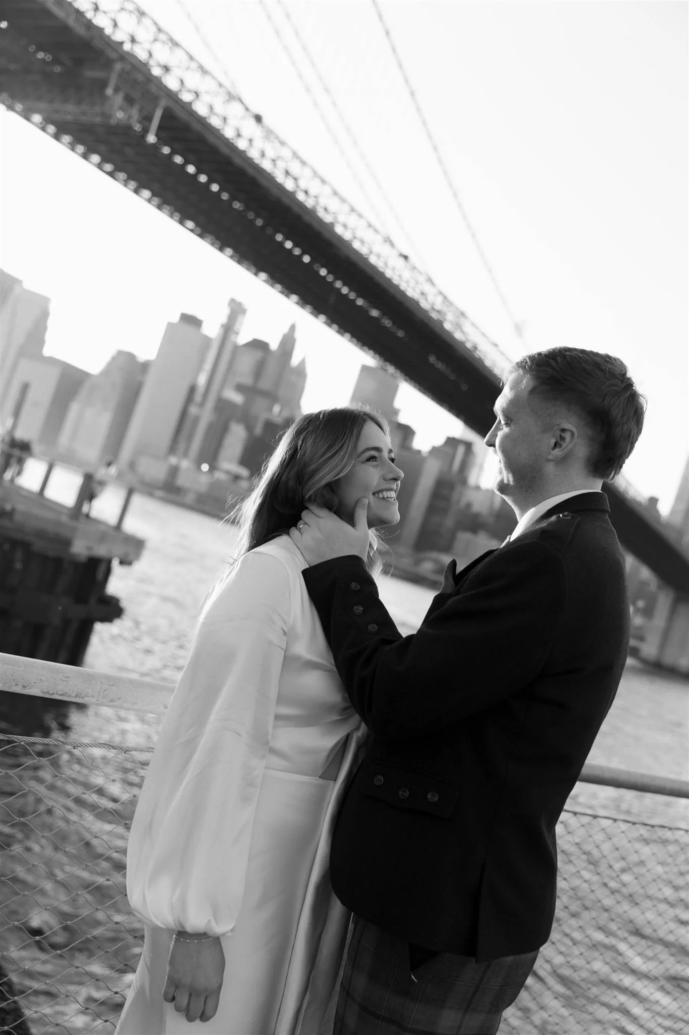 A NYC Elopement at Brooklyn Bridge Park, photographed by a NYC Elopement Photographer.