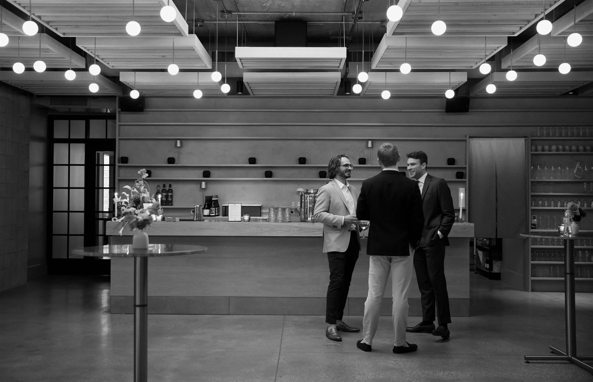 Intimate Maxwells Trading Chicago wedding venue with private cocktail bar.