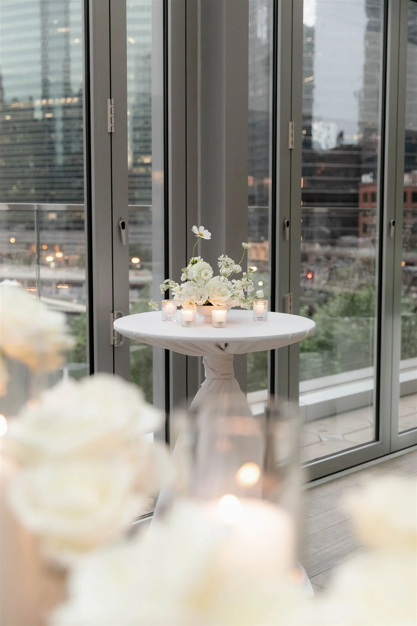 A wedding ceremony at Gibson's Italia on the Chicago River in Downtown Chicago.