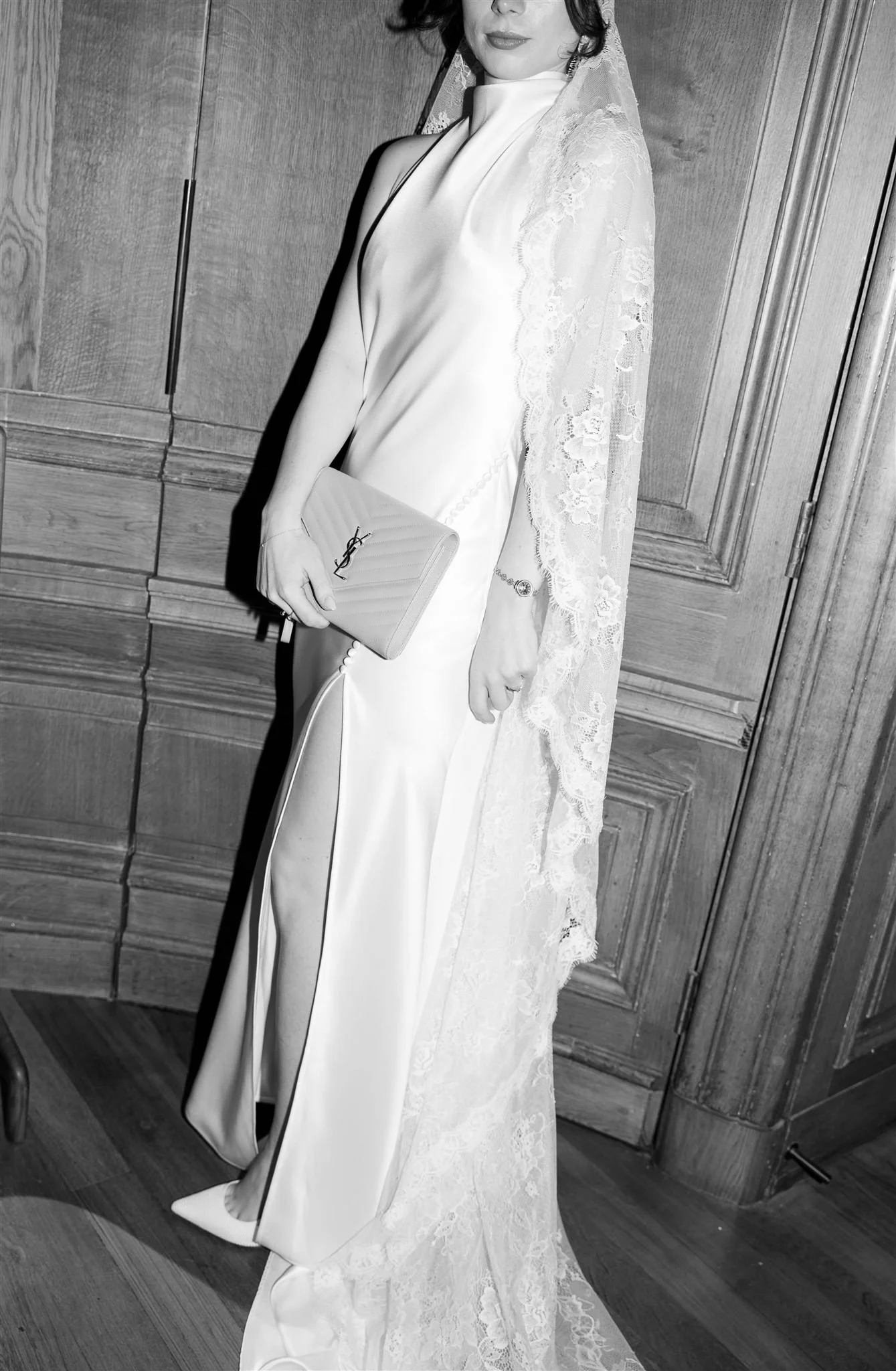 Bride wedding details including Dior shoes and Sau Lee Persphone Gown in Edinburgh