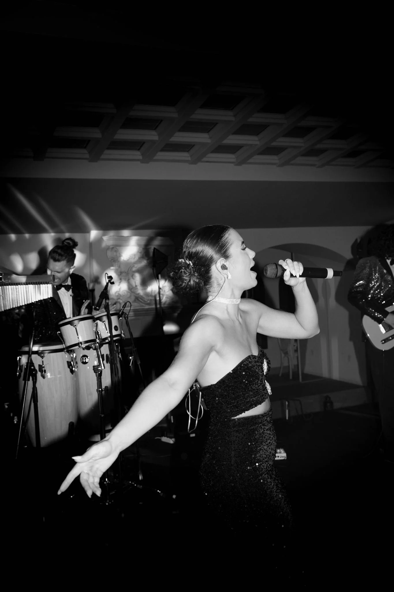 A wedding party at Tenuta Corbinaia Villa in Tuscany, Italy.