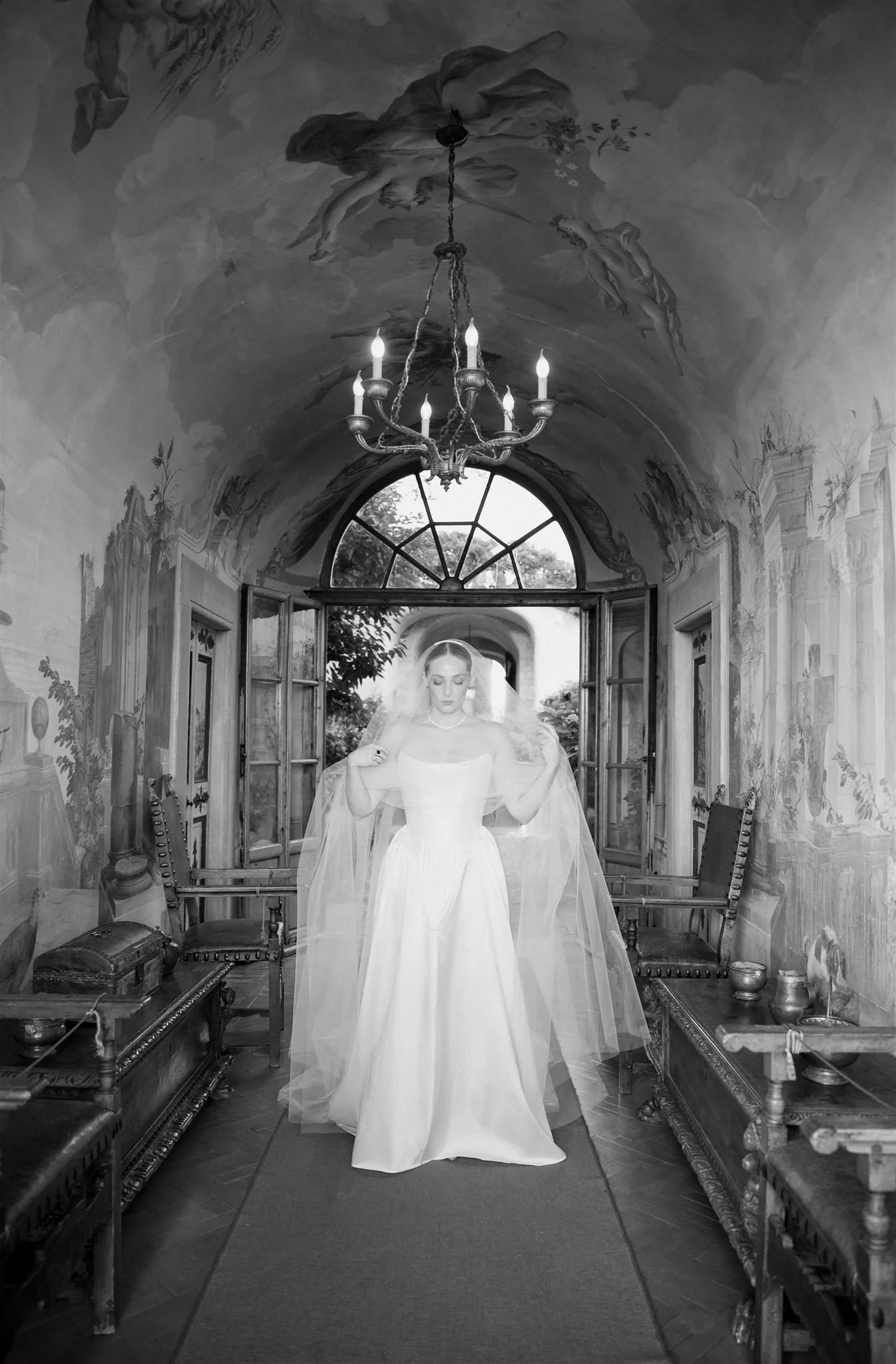 A wedding day at Villa Medicea Di Lilliano in Tuscany, Italy.