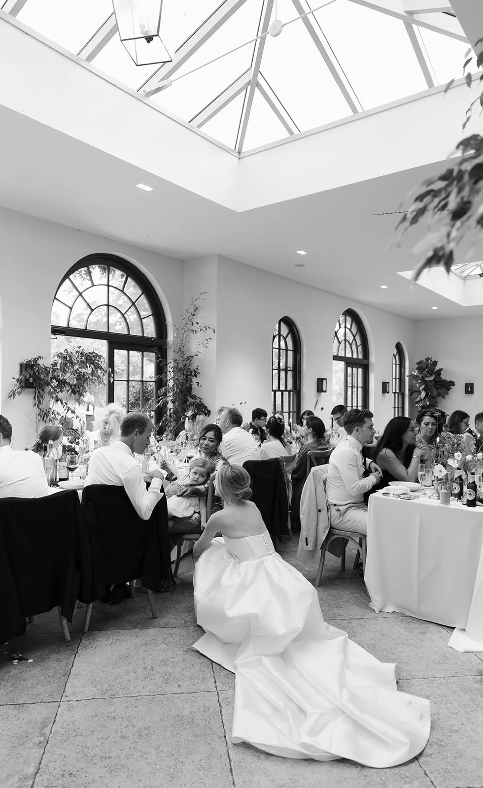 Middleton Lodge Estate wedding reception in the Fig House in the walled garden in North Yorkshire.